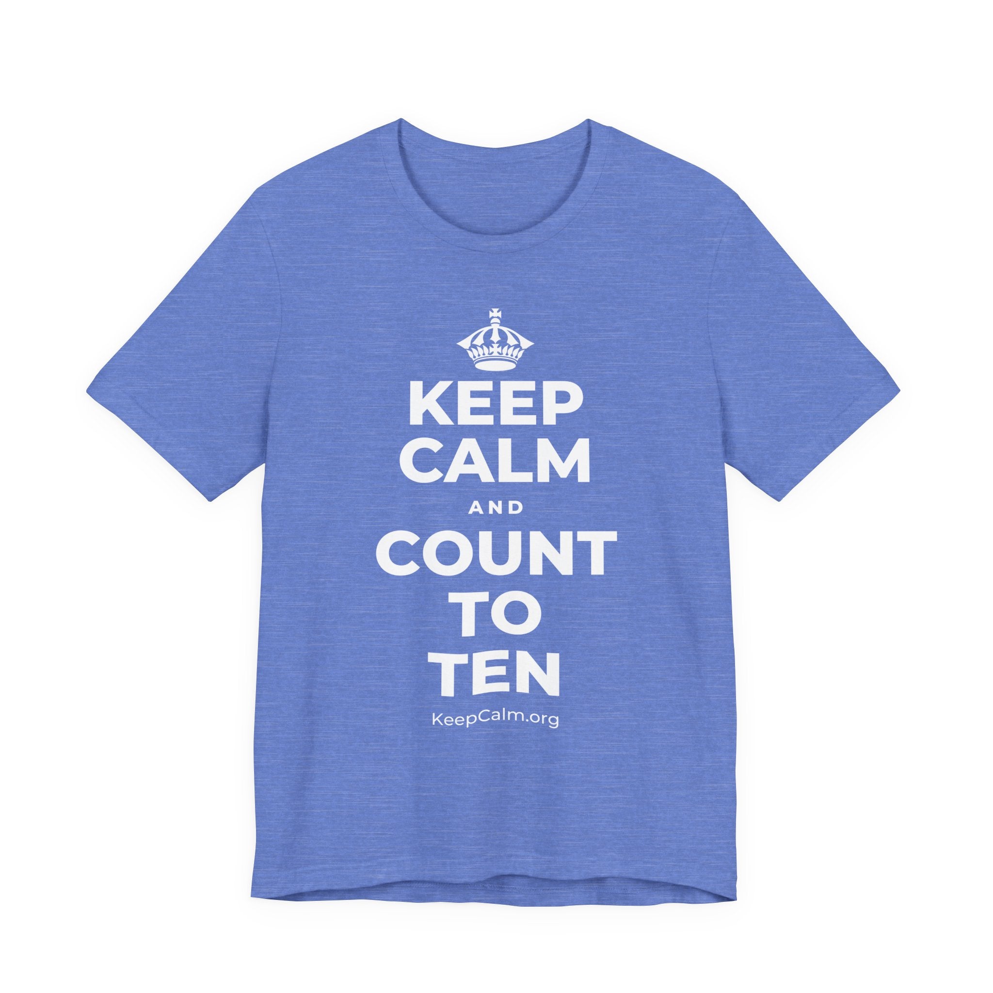 KEEP CALM AND COUNT TO TEN T-Shirt (Soft Cream–Heather Mauve)