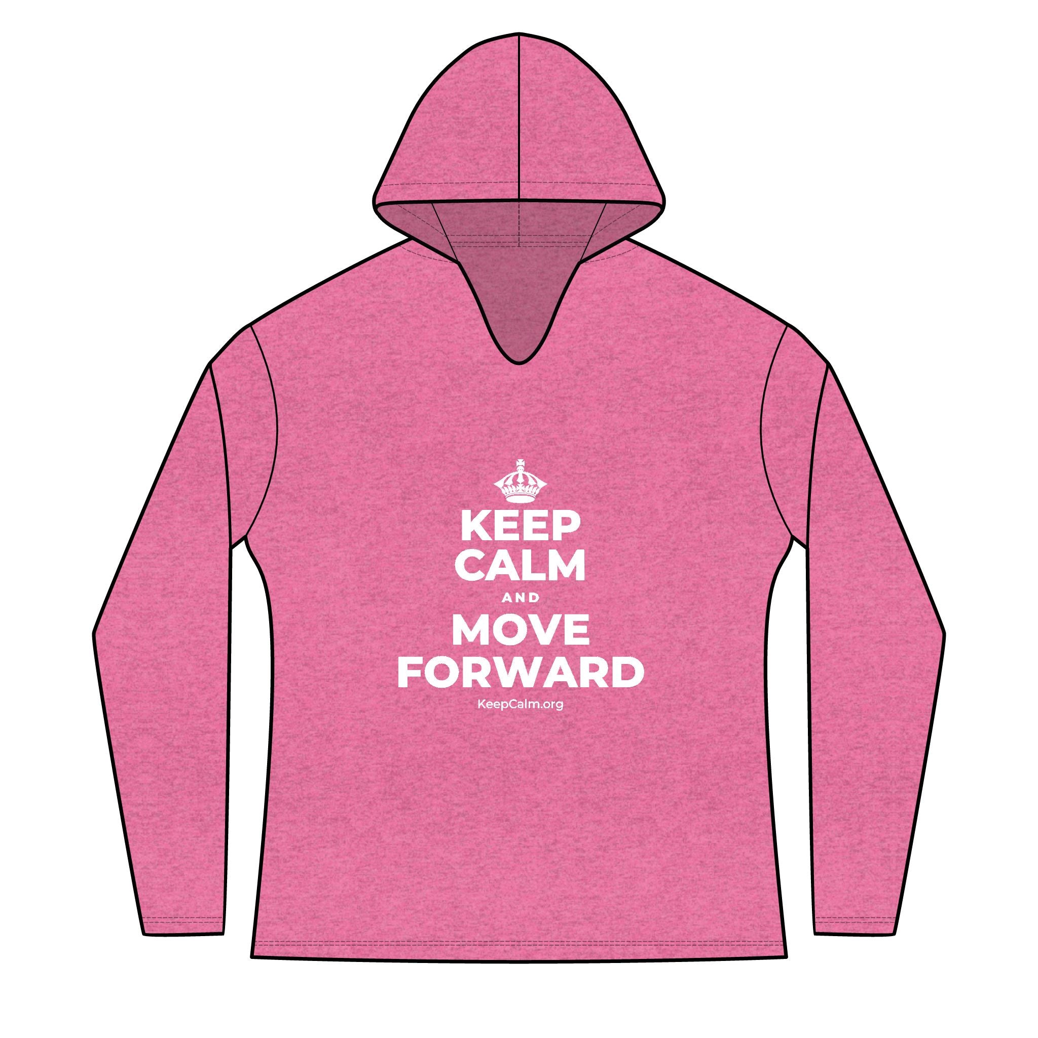 KEEP CALM AND MOVE FORWARD Women's Long Sleeve Hoodie