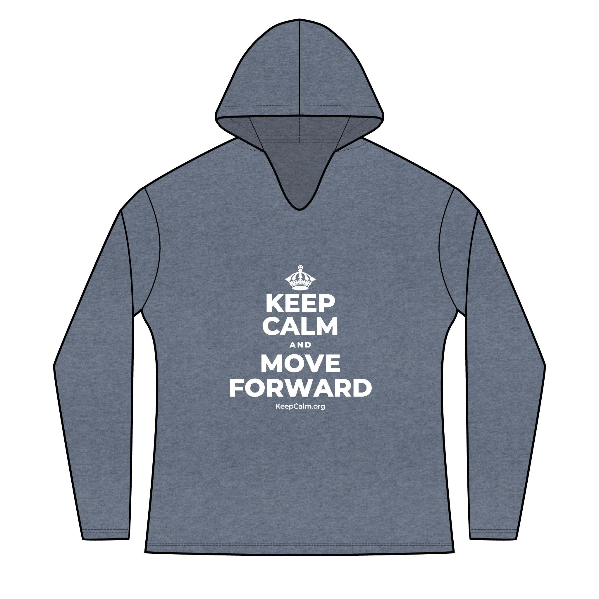 KEEP CALM AND MOVE FORWARD Women's Long Sleeve Hoodie