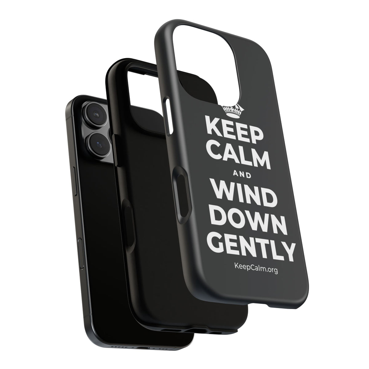 KEEP CALM AND WIND DOWN GENTLY Phone Case (Dark)