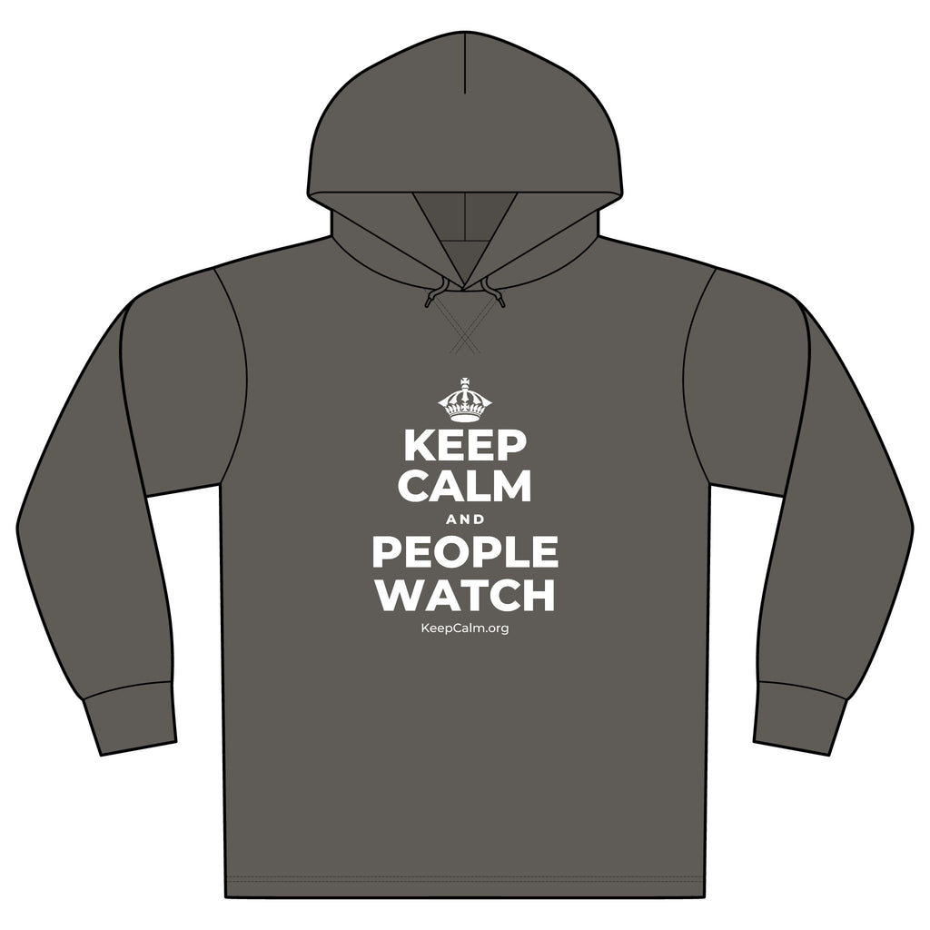 KEEP CALM AND PEOPLE WATCH Organic Hoodie Tee