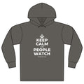 KEEP CALM AND PEOPLE WATCH Organic Hoodie Tee