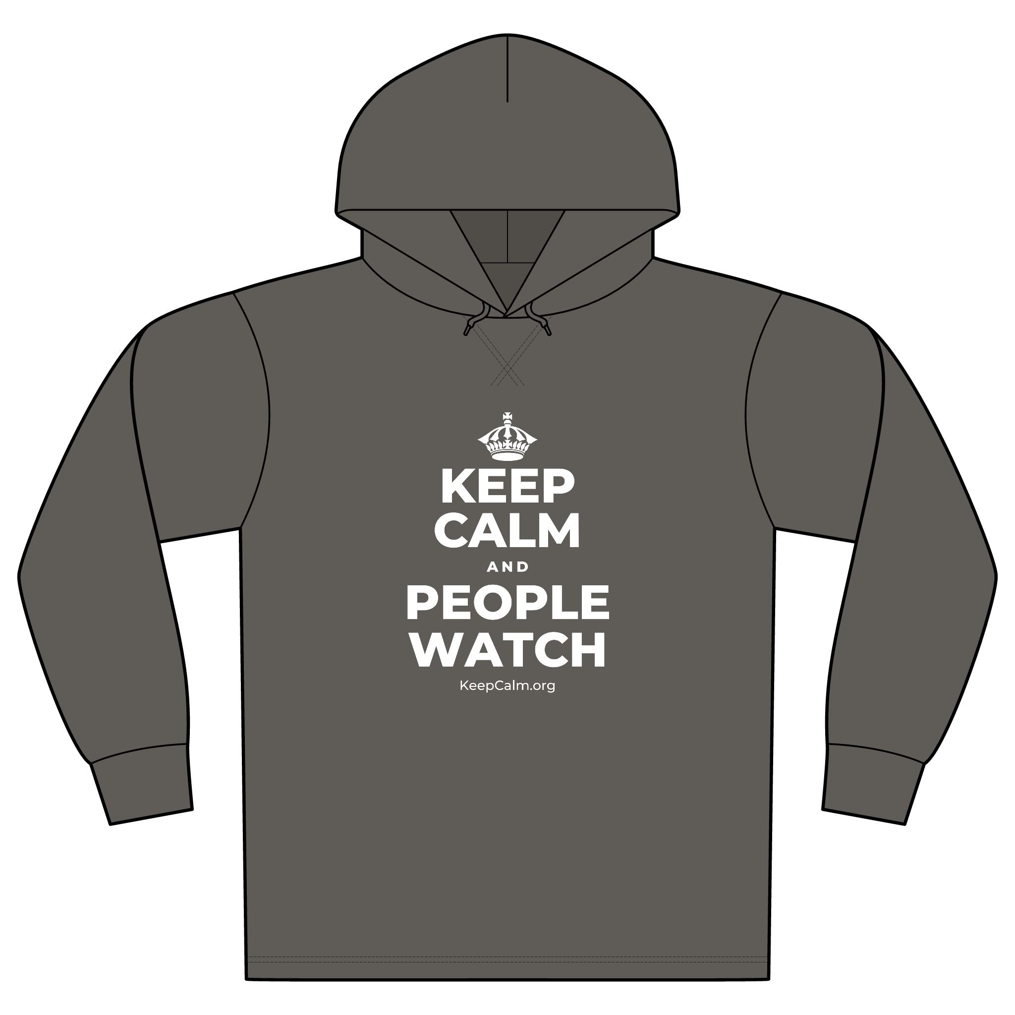 KEEP CALM AND PEOPLE WATCH Organic Hoodie Tee
