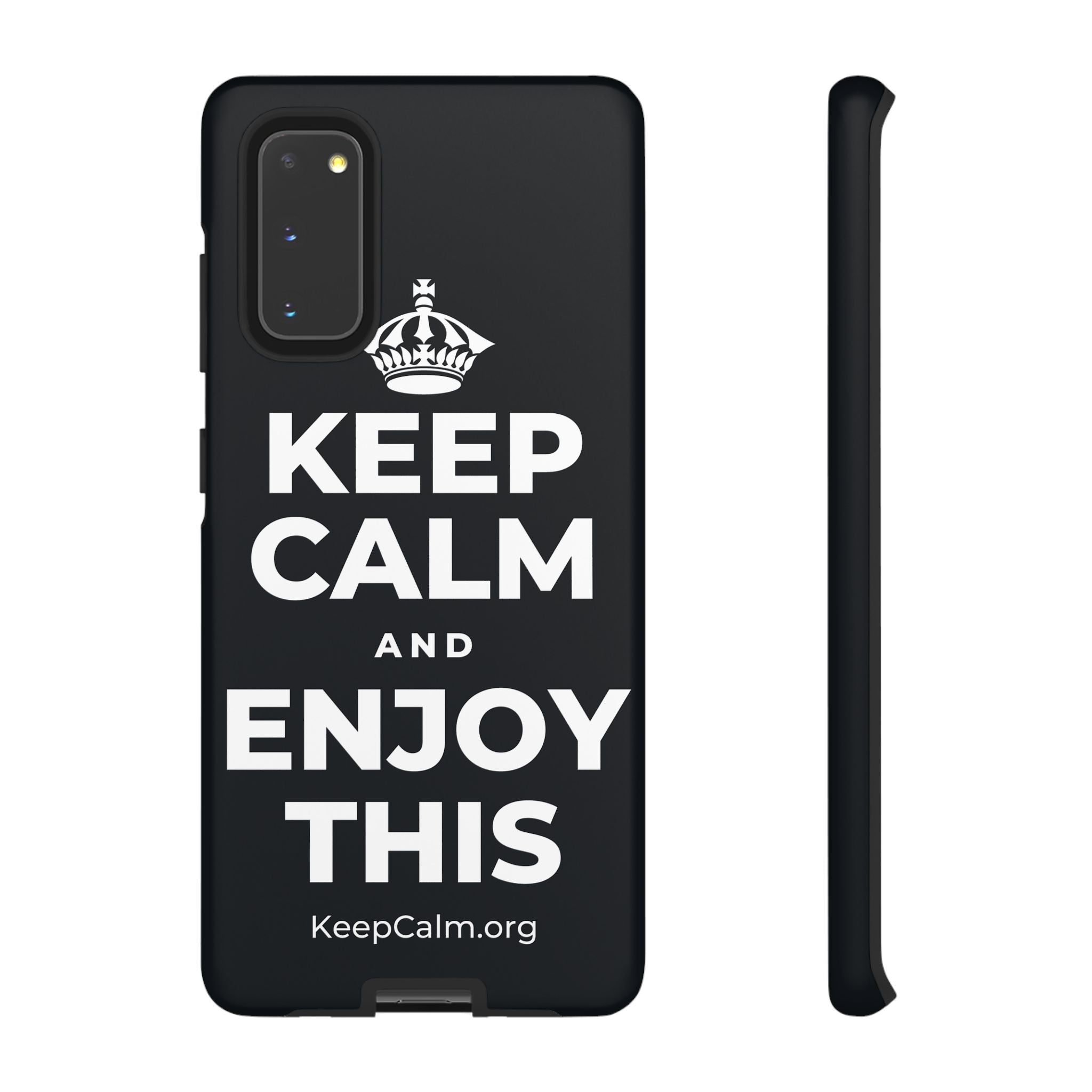 KEEP CALM AND ENJOY THIS Phone Case (Dark)