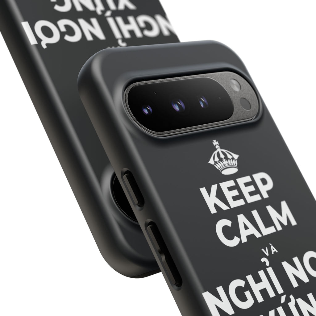 KEEP CALM VÀ NGHỈ NGƠI XỨNG ĐÁNG CỦA BẠN Phone Case (Dark)