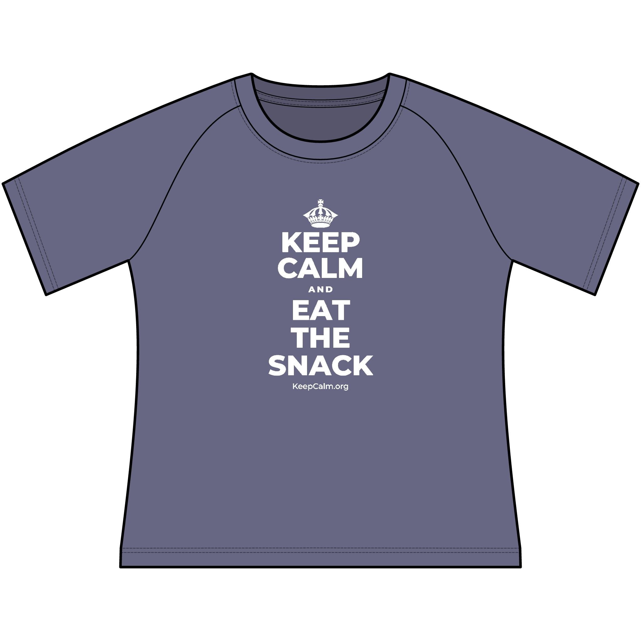 KEEP CALM AND EAT THE SNACK Women's Raglan Tee