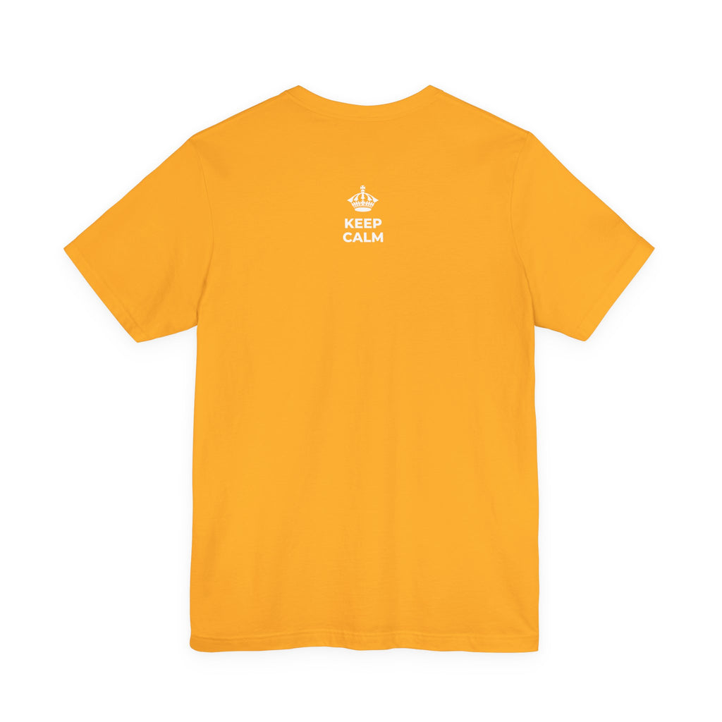 KEEP CALM AND RIDE THE WAVE T-Shirt (Baby Blue–Silver)