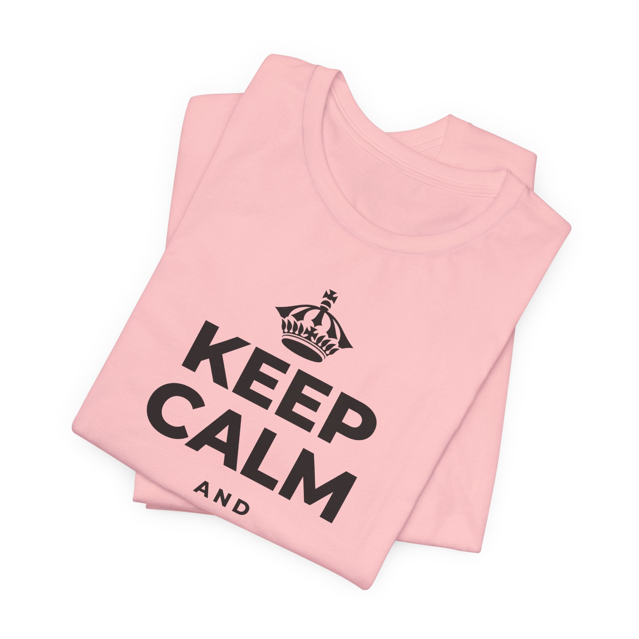 KEEP CALM AND UNCLENCH T-Shirt (White–Asphalt)