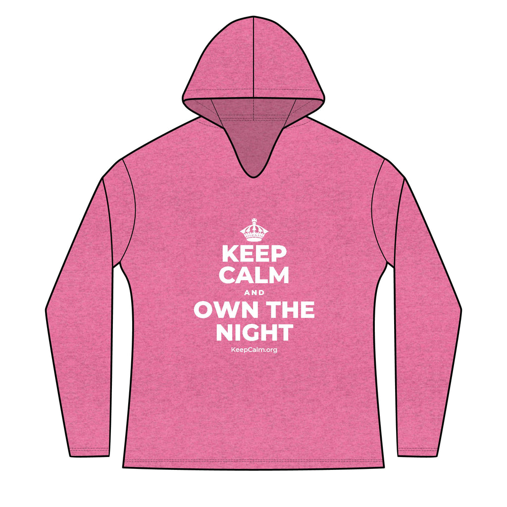 KEEP CALM AND OWN THE NIGHT Women's Long Sleeve Hoodie