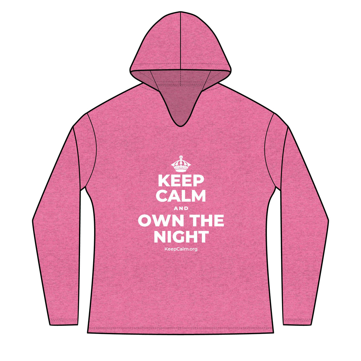 KEEP CALM AND OWN THE NIGHT Women's Long Sleeve Hoodie