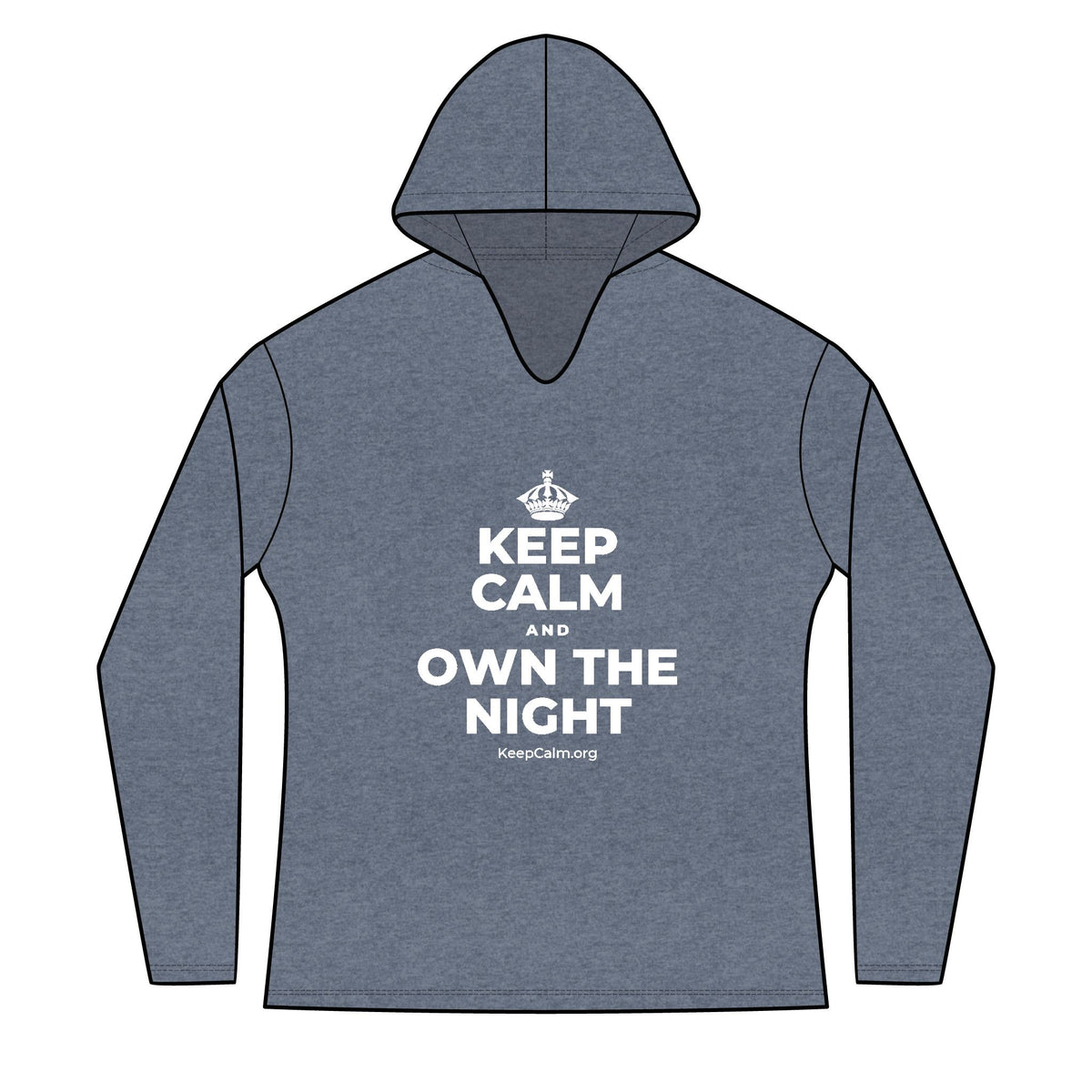 KEEP CALM AND OWN THE NIGHT Women's Long Sleeve Hoodie