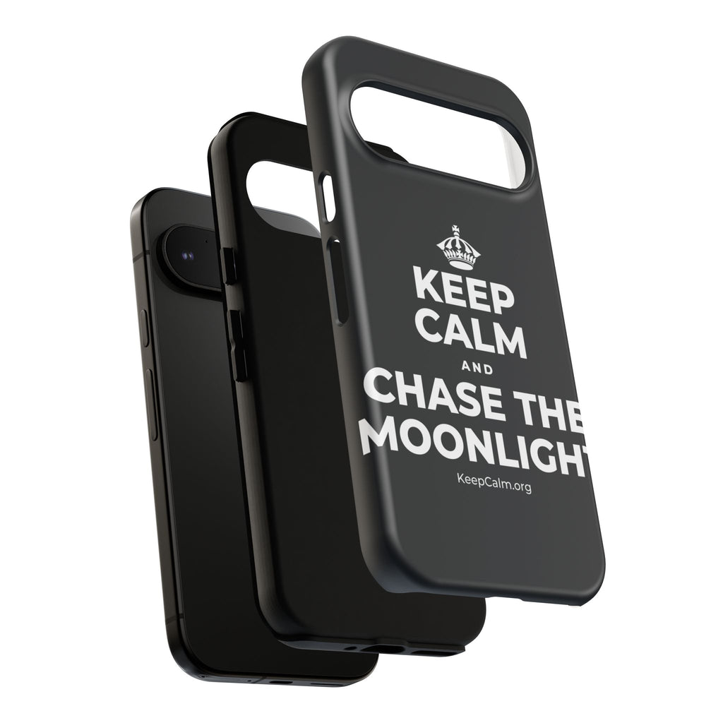 KEEP CALM AND CHASE THE MOONLIGHT Phone Case (Dark)