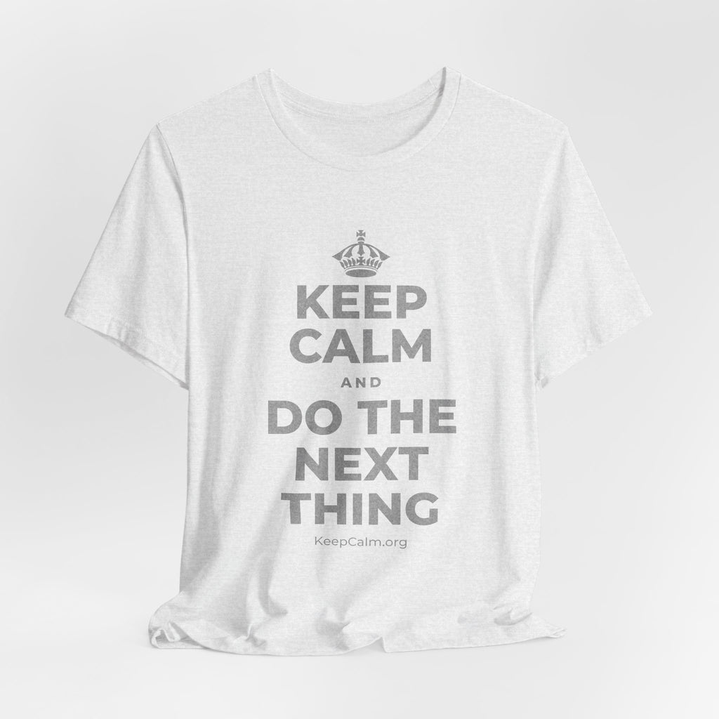 KEEP CALM AND DO THE NEXT THING T-Shirt (Soft Cream–Heather Mauve)
