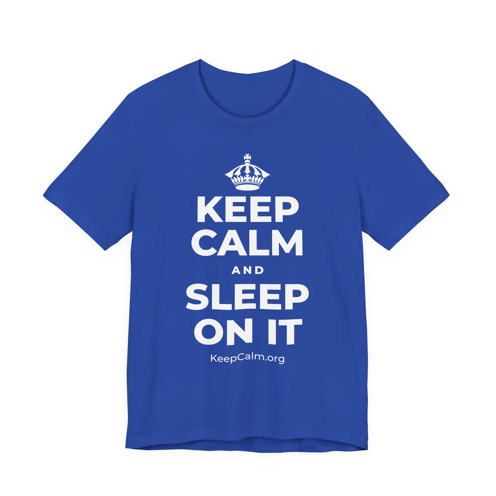 KEEP CALM AND SLEEP ON IT T-Shirt (Soft Cream–Heather Mauve)