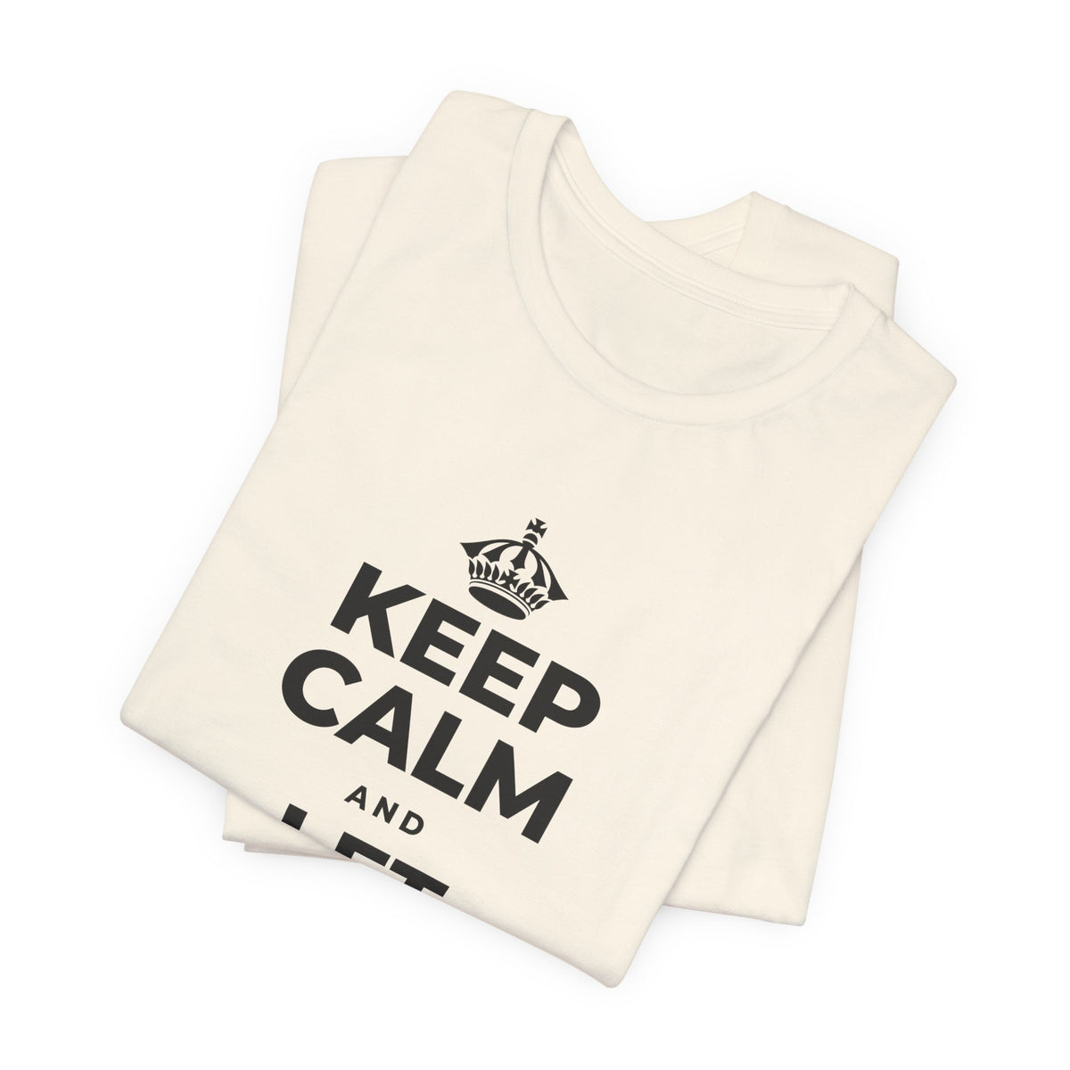 KEEP CALM AND LET YOURSELF ENJOY IT T-Shirt (White–Asphalt)