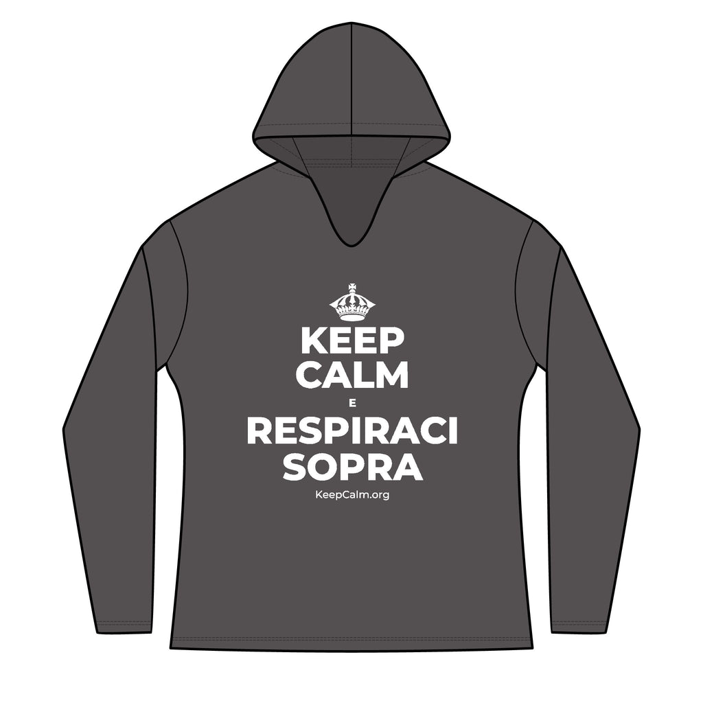 KEEP CALM E RESPIRACI SOPRA Women's Long Sleeve Hoodie