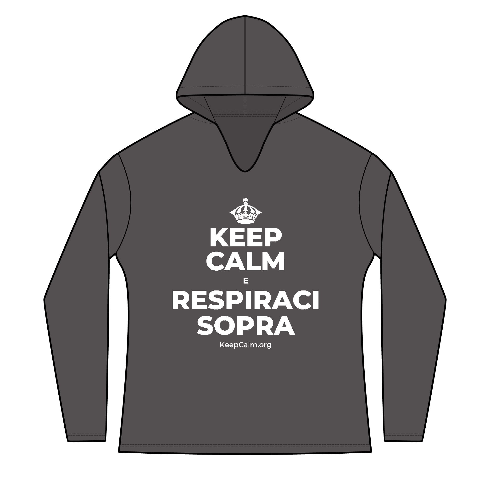 KEEP CALM E RESPIRACI SOPRA Women's Long Sleeve Hoodie