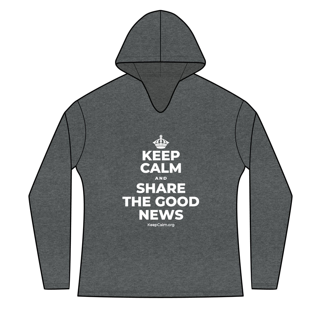 KEEP CALM AND SHARE THE GOOD NEWS Women's Long Sleeve Hoodie