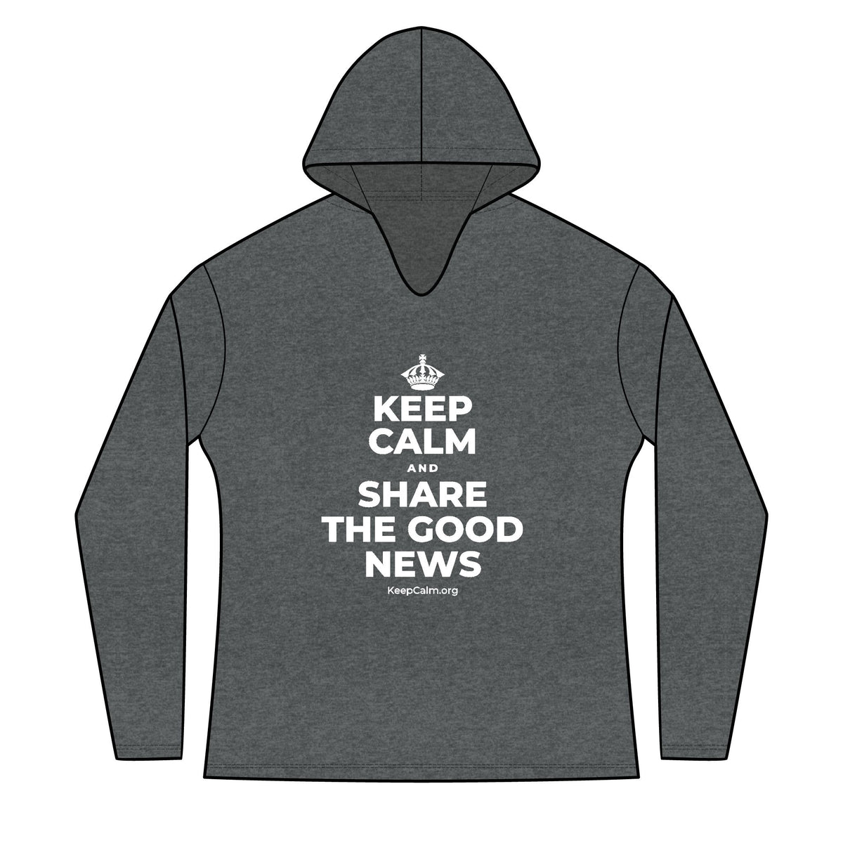 KEEP CALM AND SHARE THE GOOD NEWS Women's Long Sleeve Hoodie