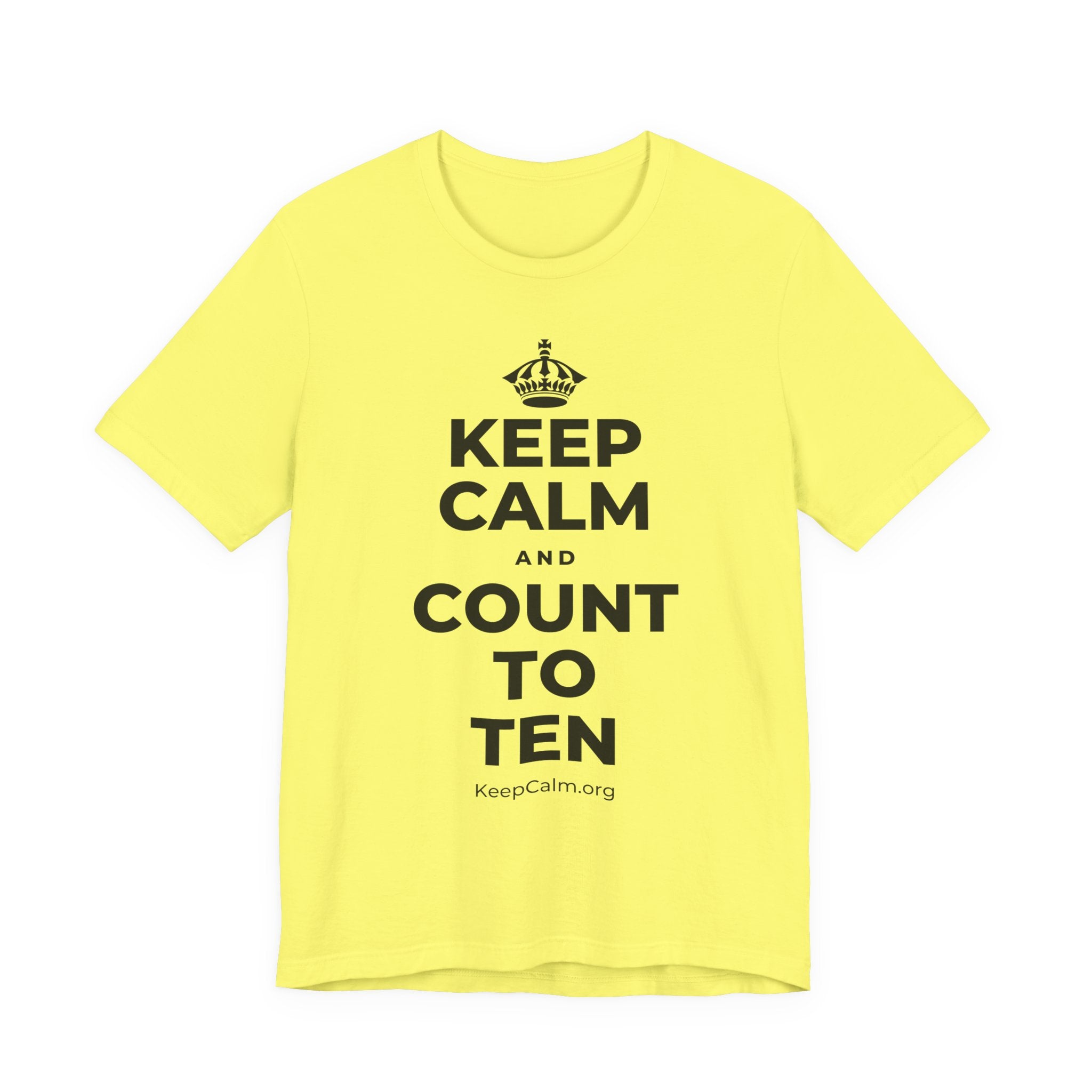 KEEP CALM AND COUNT TO TEN T-Shirt (Soft Cream–Heather Mauve)