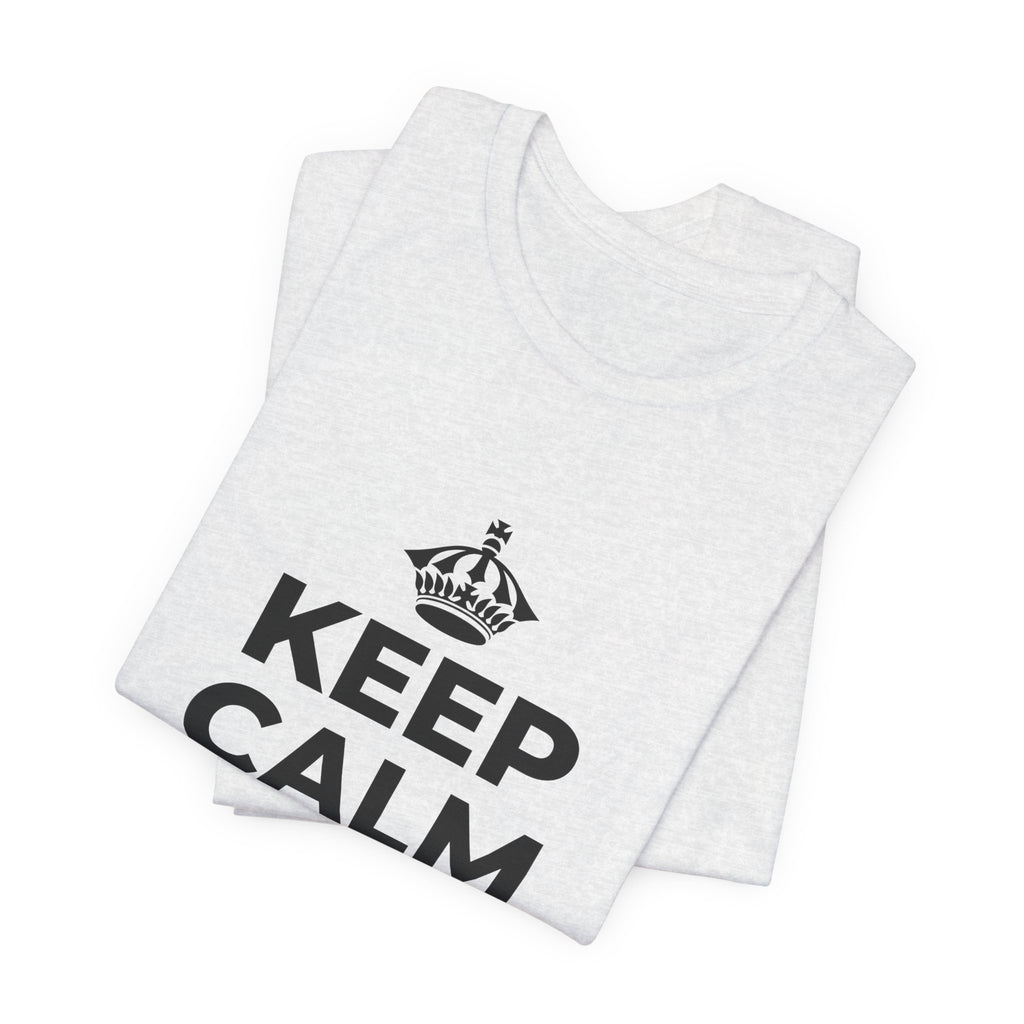 KEEP CALM AND LOCK IN T-Shirt (Soft Cream–Heather Mauve)
