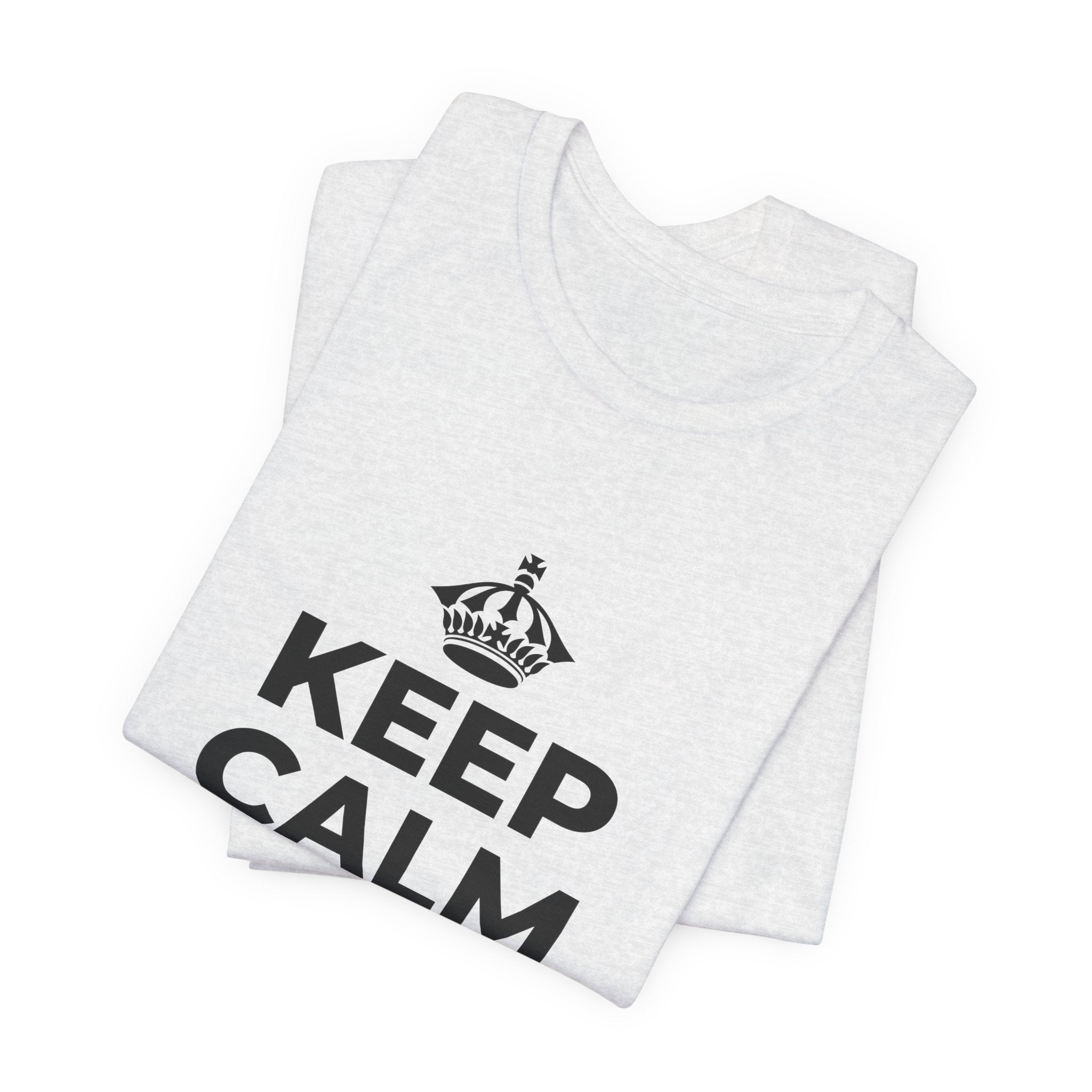 KEEP CALM AND LOCK IN T-Shirt (Soft Cream–Heather Mauve)