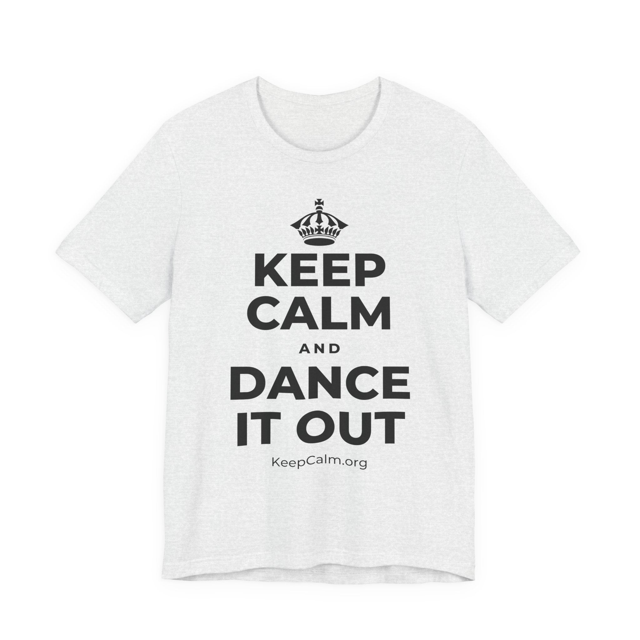 KEEP CALM AND DANCE IT OUT T-Shirt (Soft Cream–Heather Mauve)