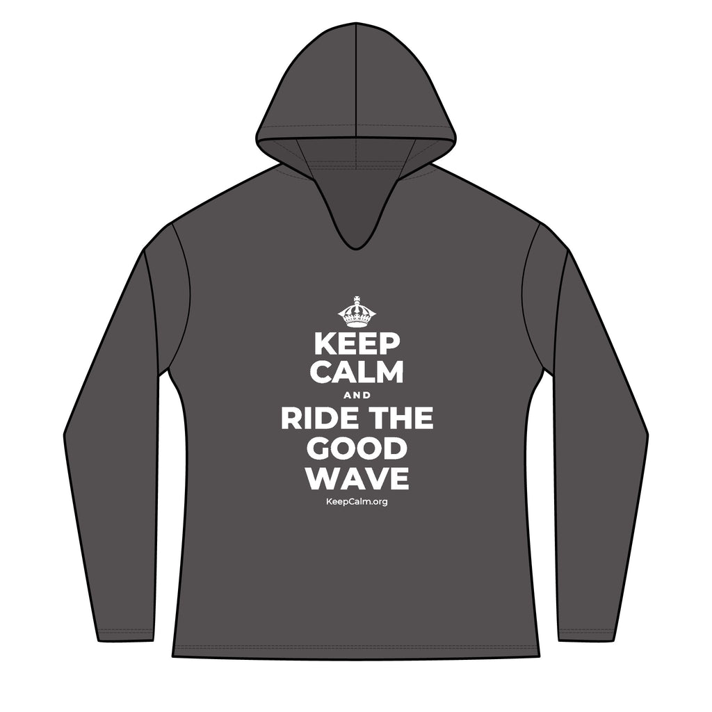 KEEP CALM AND RIDE THE GOOD WAVE Women's Long Sleeve Hoodie