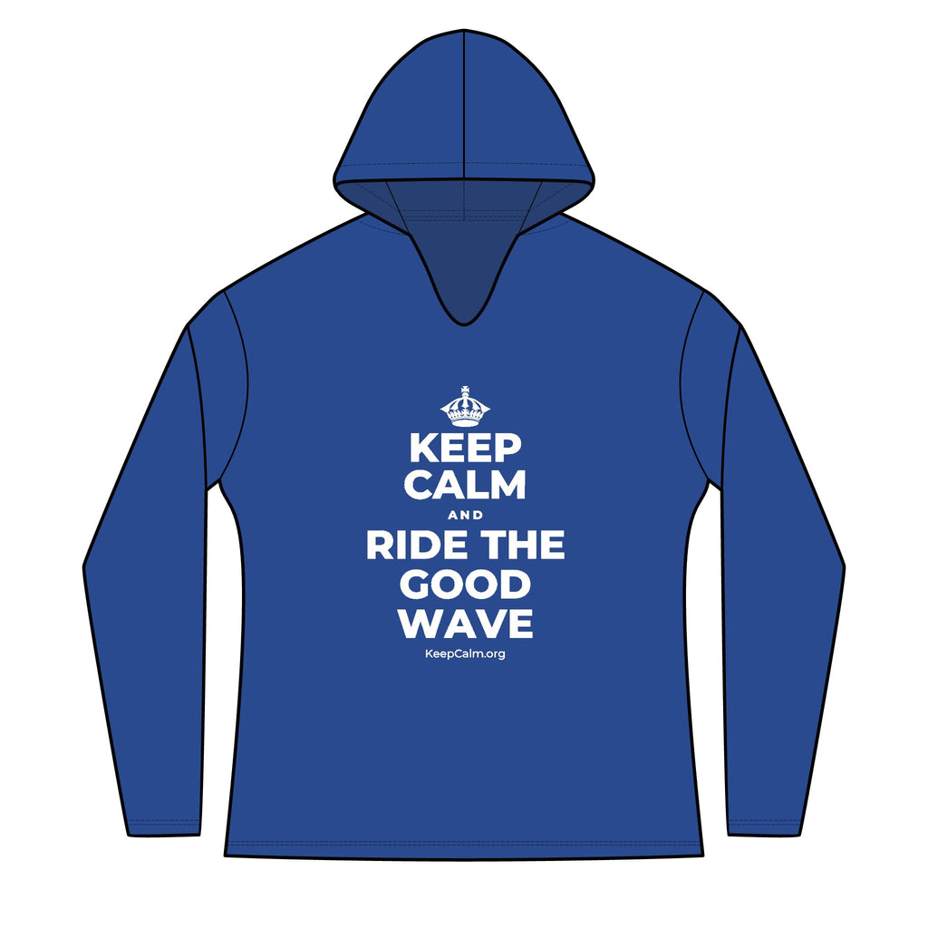 KEEP CALM AND RIDE THE GOOD WAVE Women's Long Sleeve Hoodie