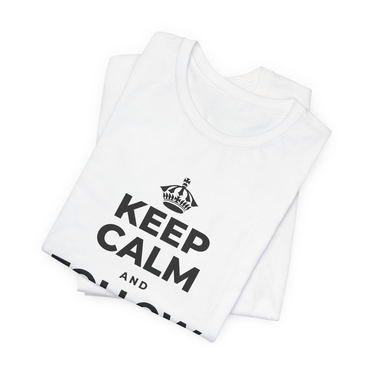 KEEP CALM AND FOLLOW YOUR HEART T-Shirt (White–Asphalt)