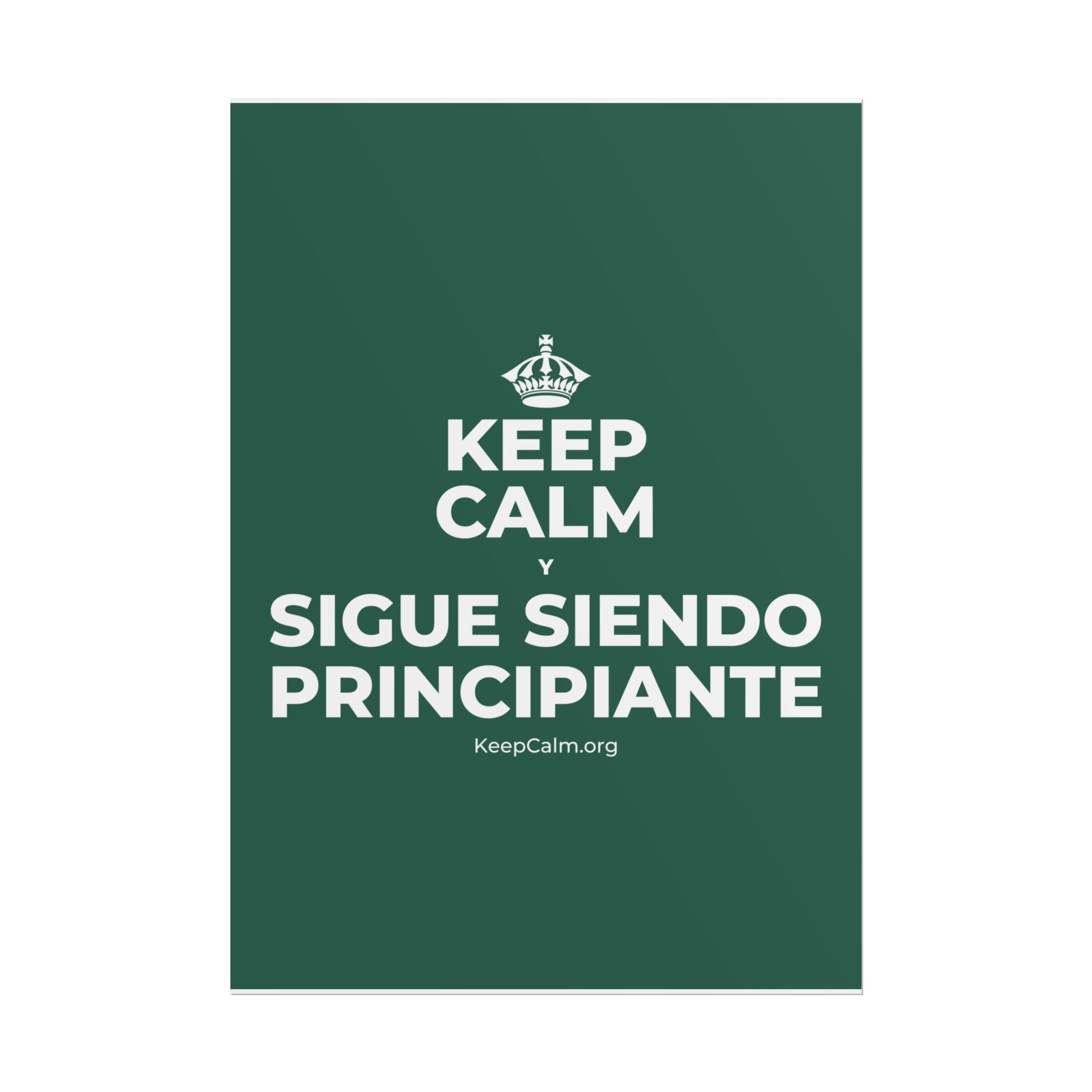 KEEP CALM Y SIGUE SIENDO PRINCIPIANTE Poster