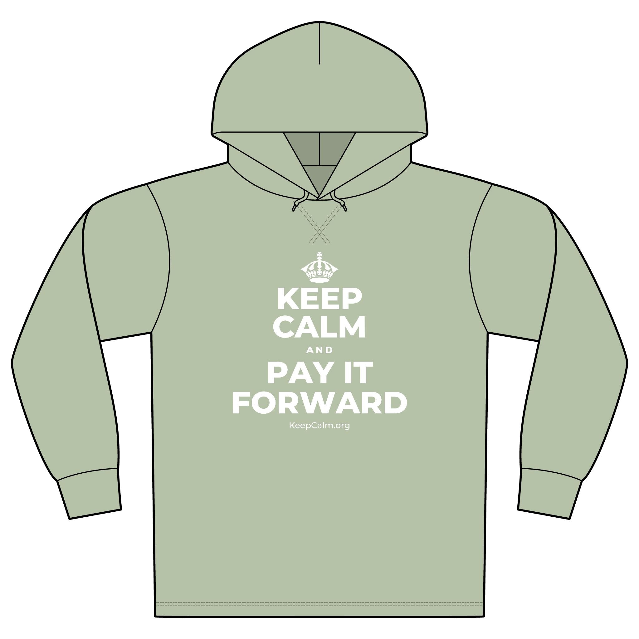 KEEP CALM AND PAY IT FORWARD Organic Hoodie Tee