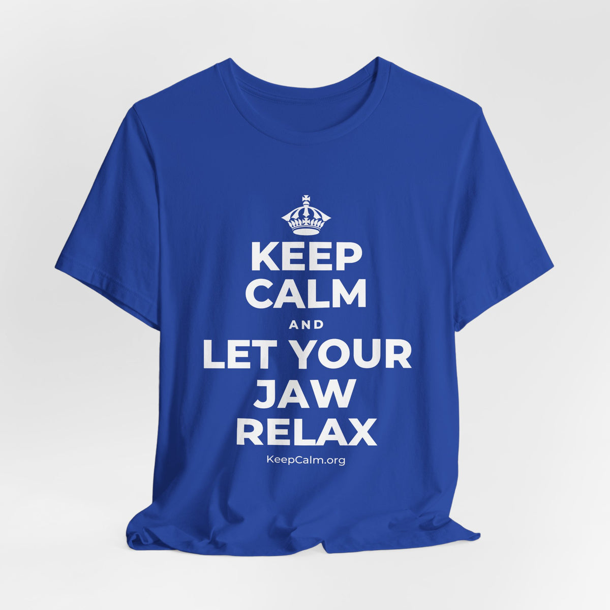 KEEP CALM AND LET YOUR JAW RELAX T-Shirt (Soft Cream–Heather Mauve)