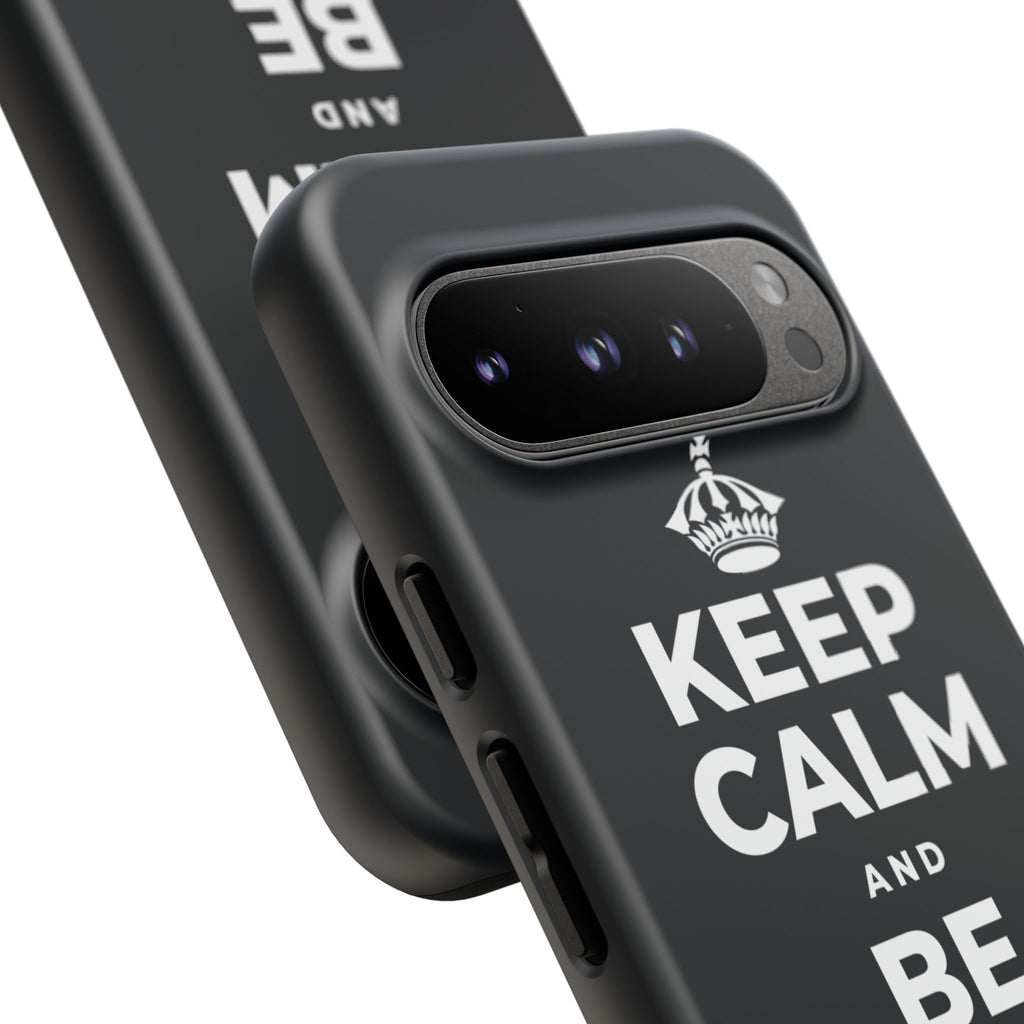KEEP CALM AND BE STRONG LIKE A 🦕 Phone Case (Dark)