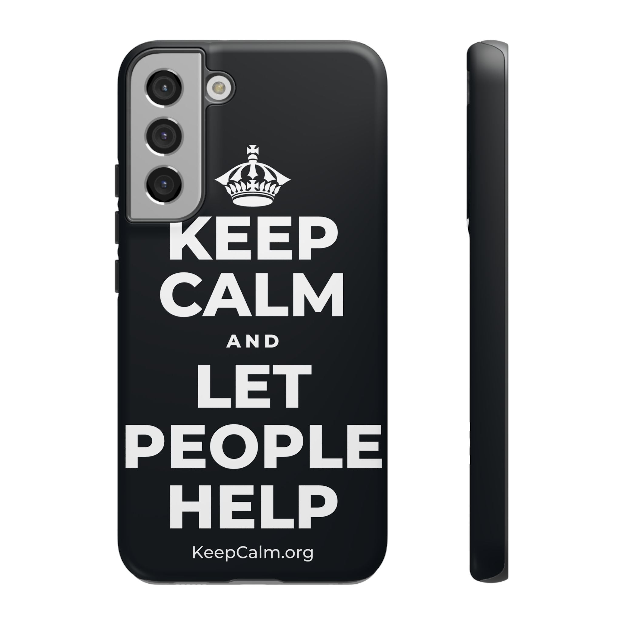 KEEP CALM AND LET PEOPLE HELP Phone Case (Dark)