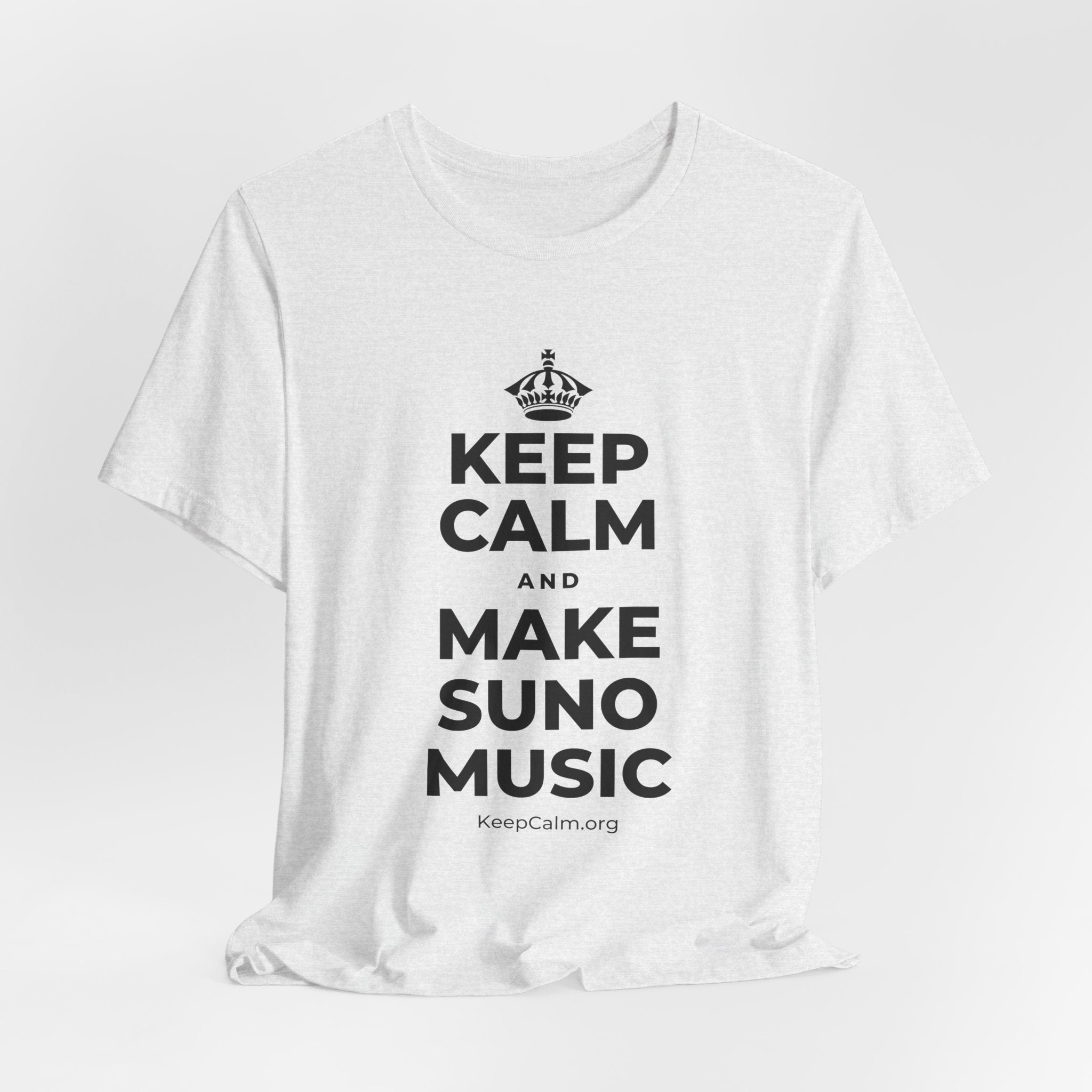 KEEP CALM AND MAKE SUNO MUSIC T-Shirt (Soft Cream–Heather Mauve)