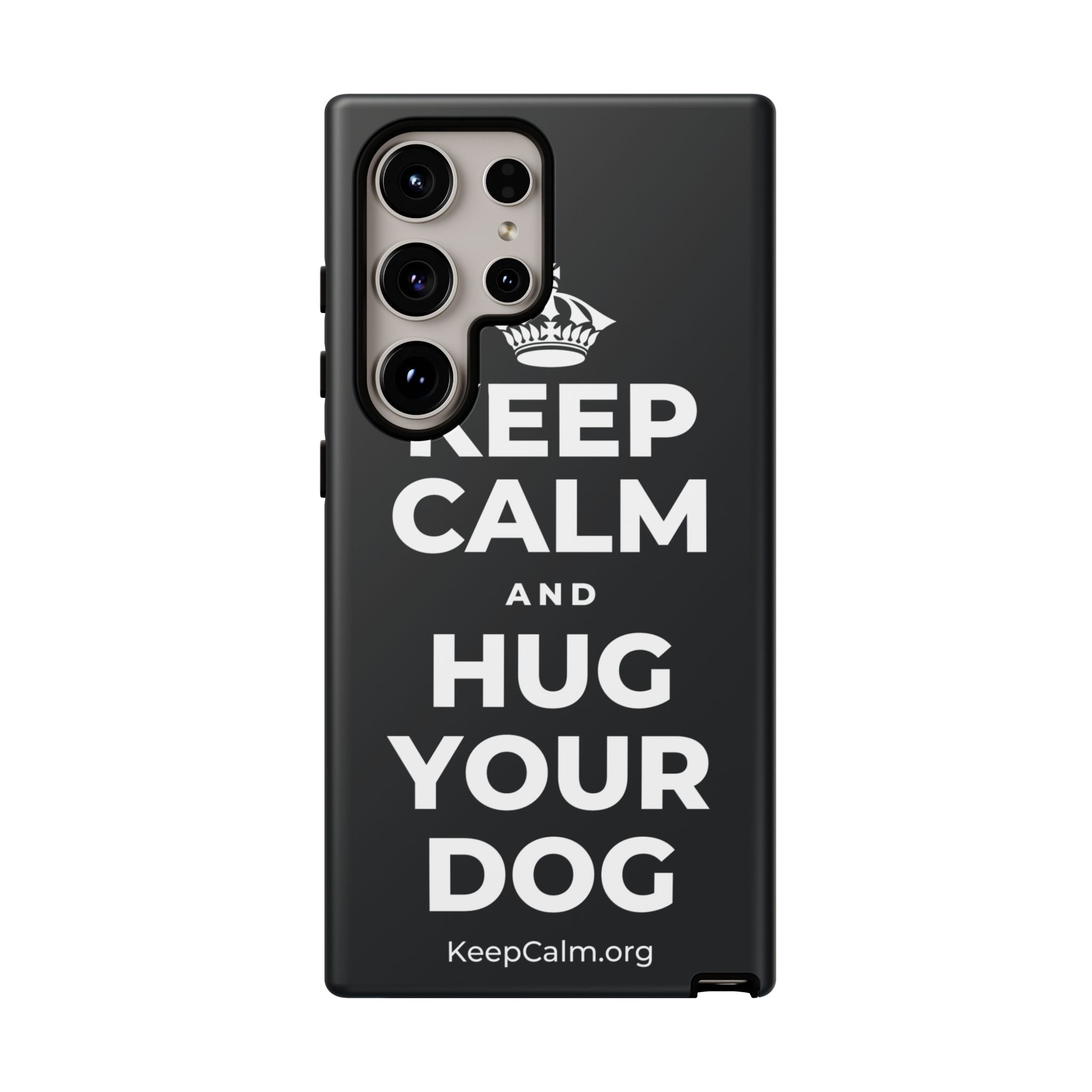 KEEP CALM AND HUG YOUR DOG Phone Case (Dark)