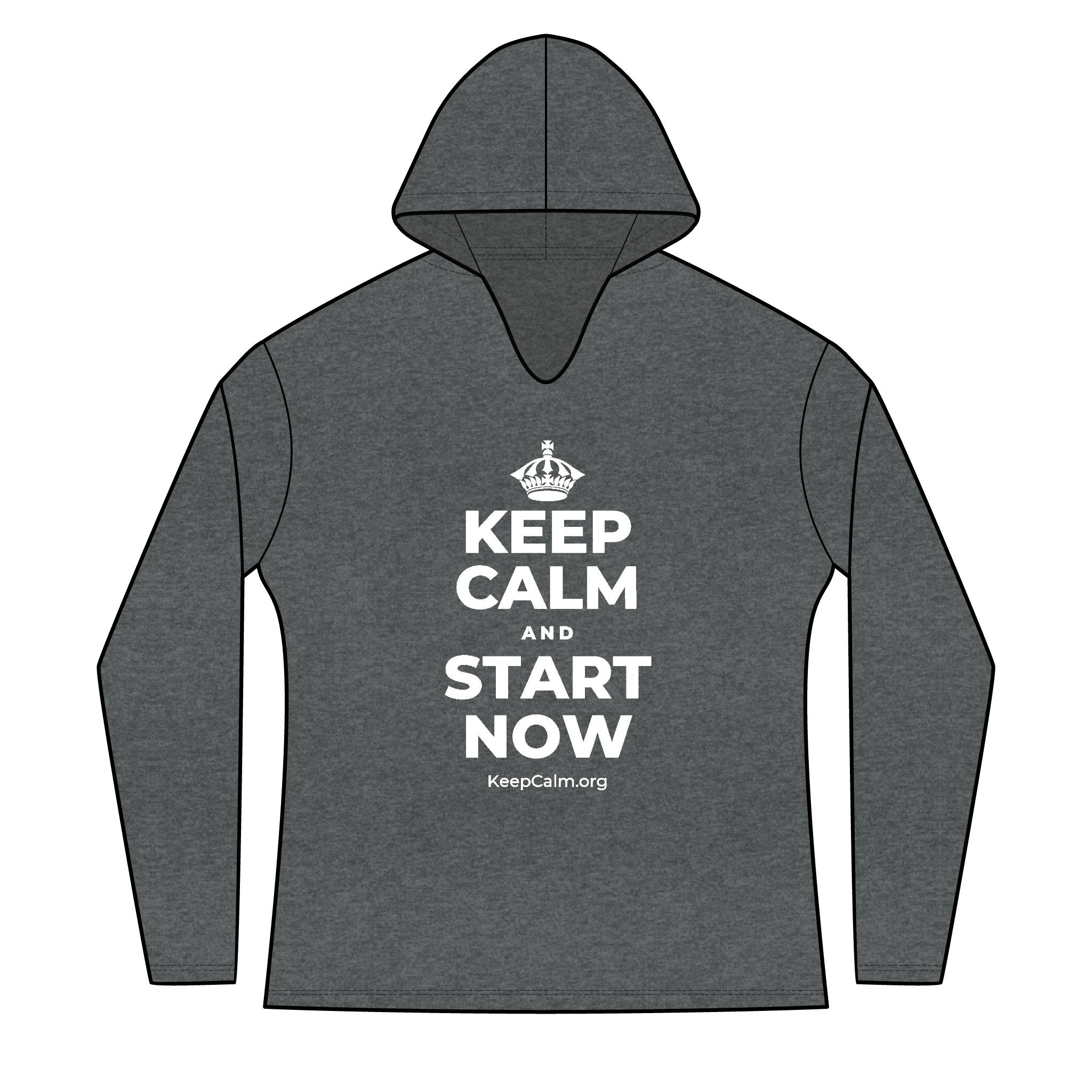 KEEP CALM AND START NOW Women's Long Sleeve Hoodie