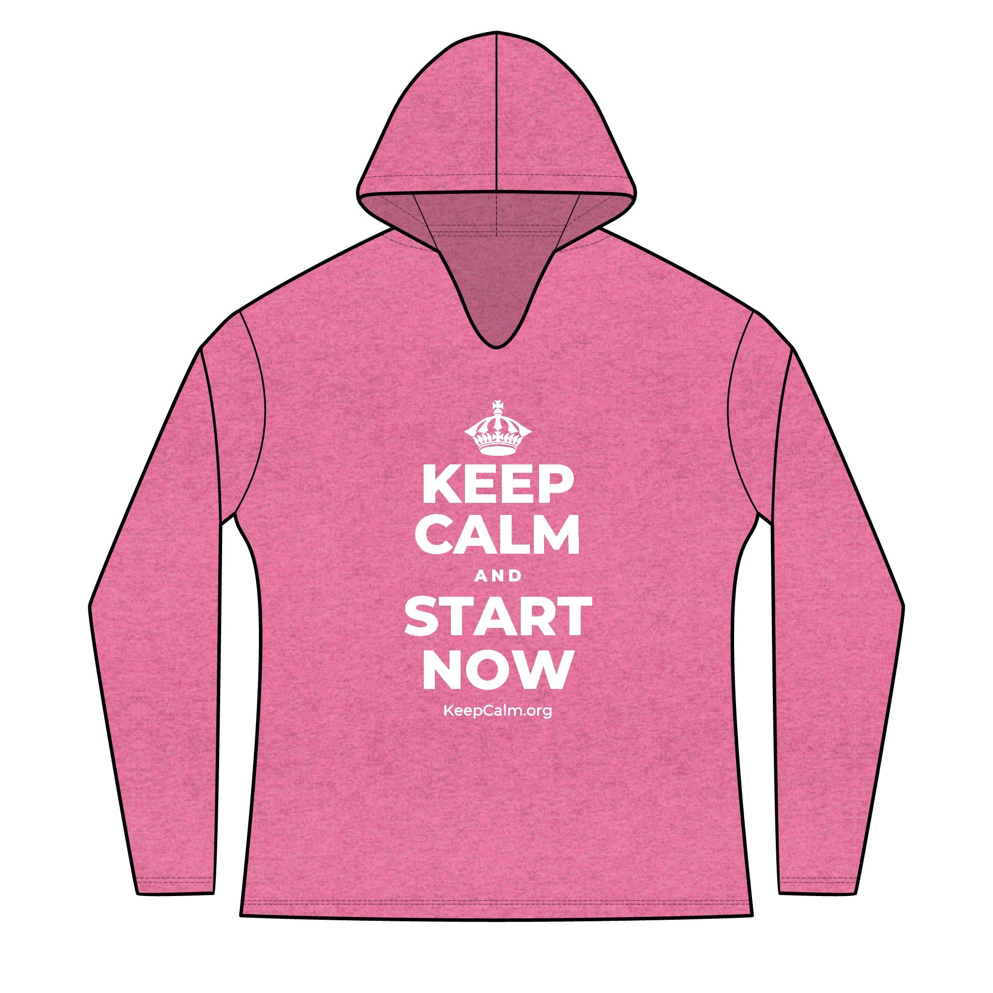 KEEP CALM AND START NOW Women's Long Sleeve Hoodie