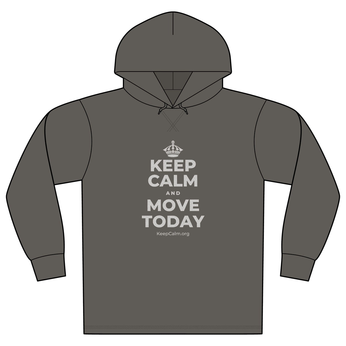 KEEP CALM AND MOVE TODAY Organic Hoodie Tee