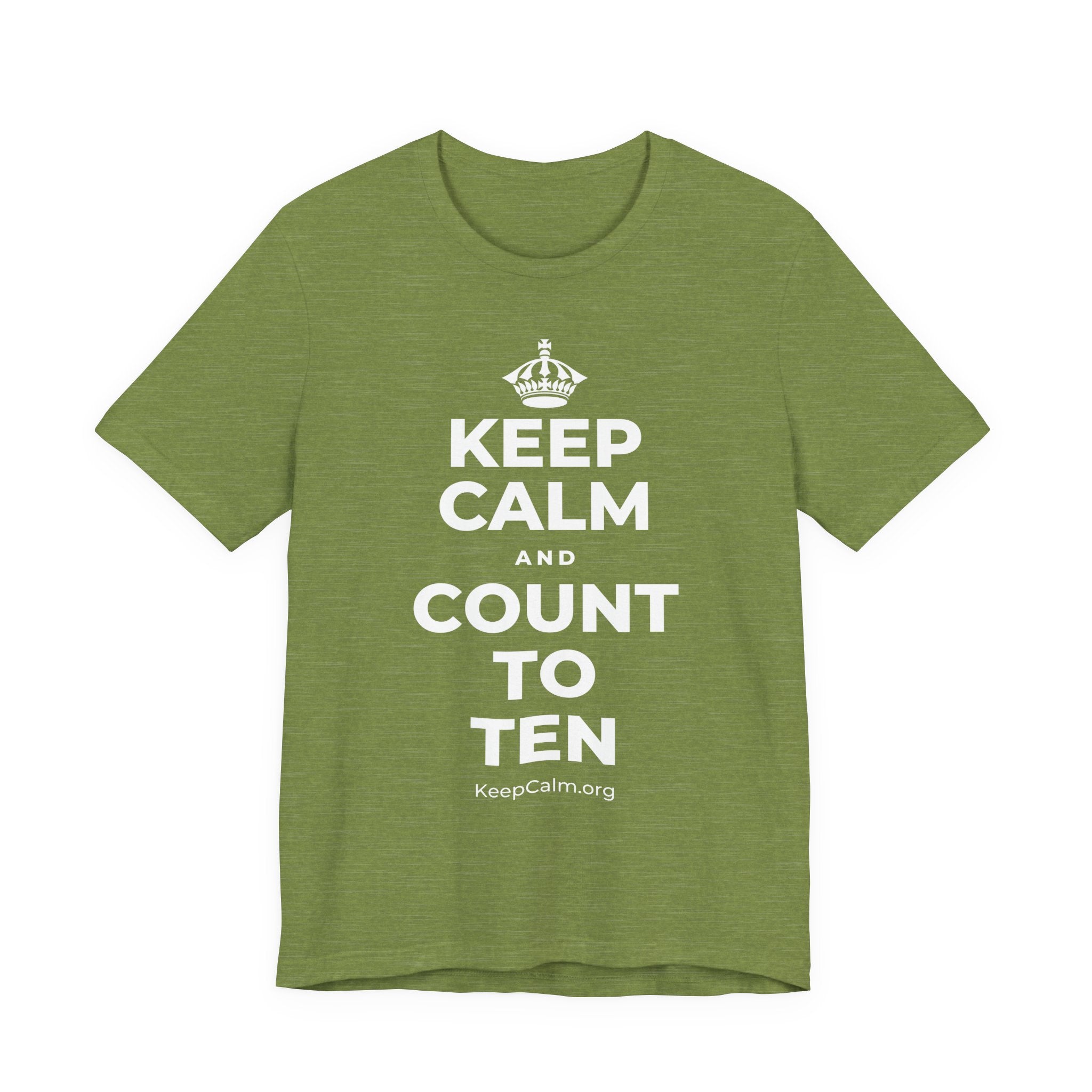 KEEP CALM AND COUNT TO TEN T-Shirt (Baby Blue–Silver)