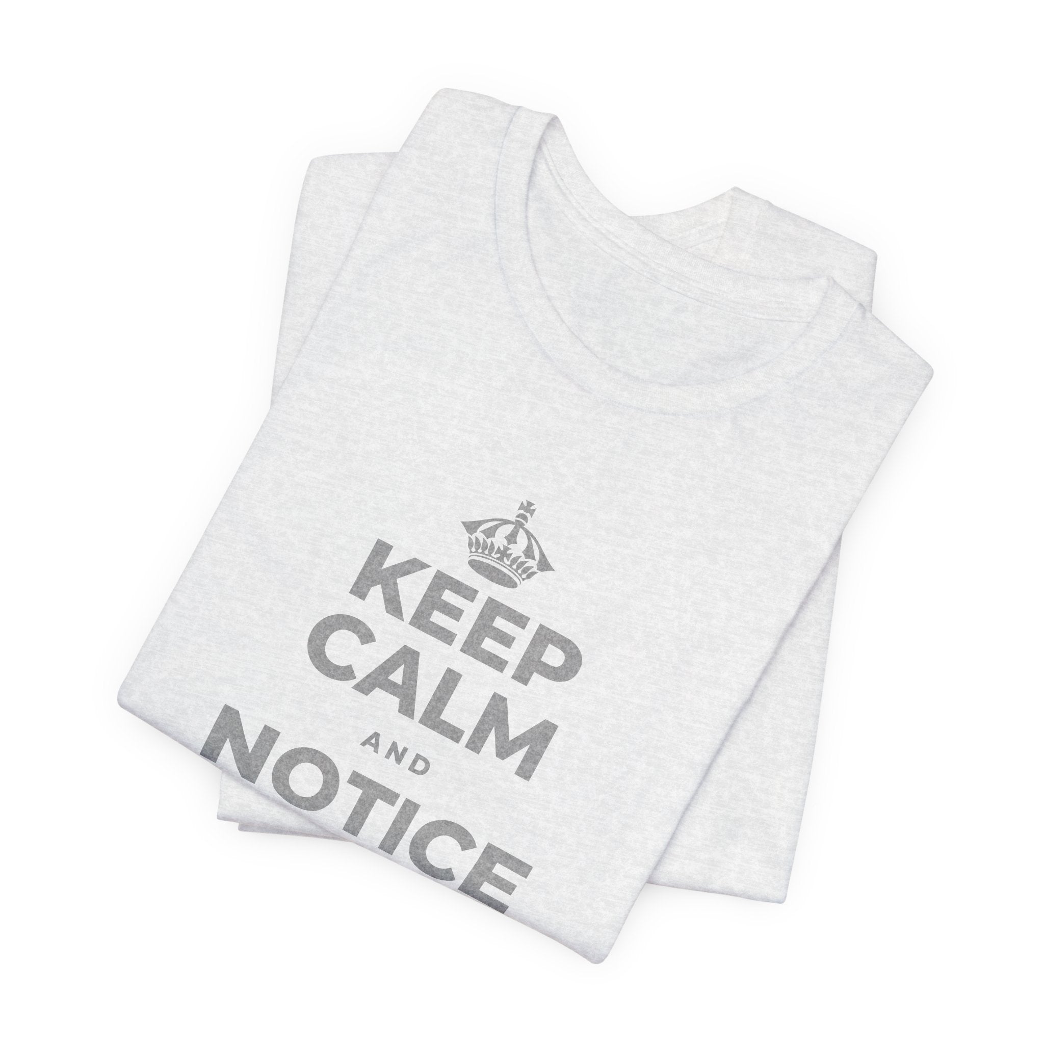 KEEP CALM AND NOTICE YOU'RE SAFE RIGHT NOW T-Shirt (Soft Cream–Heather Mauve)