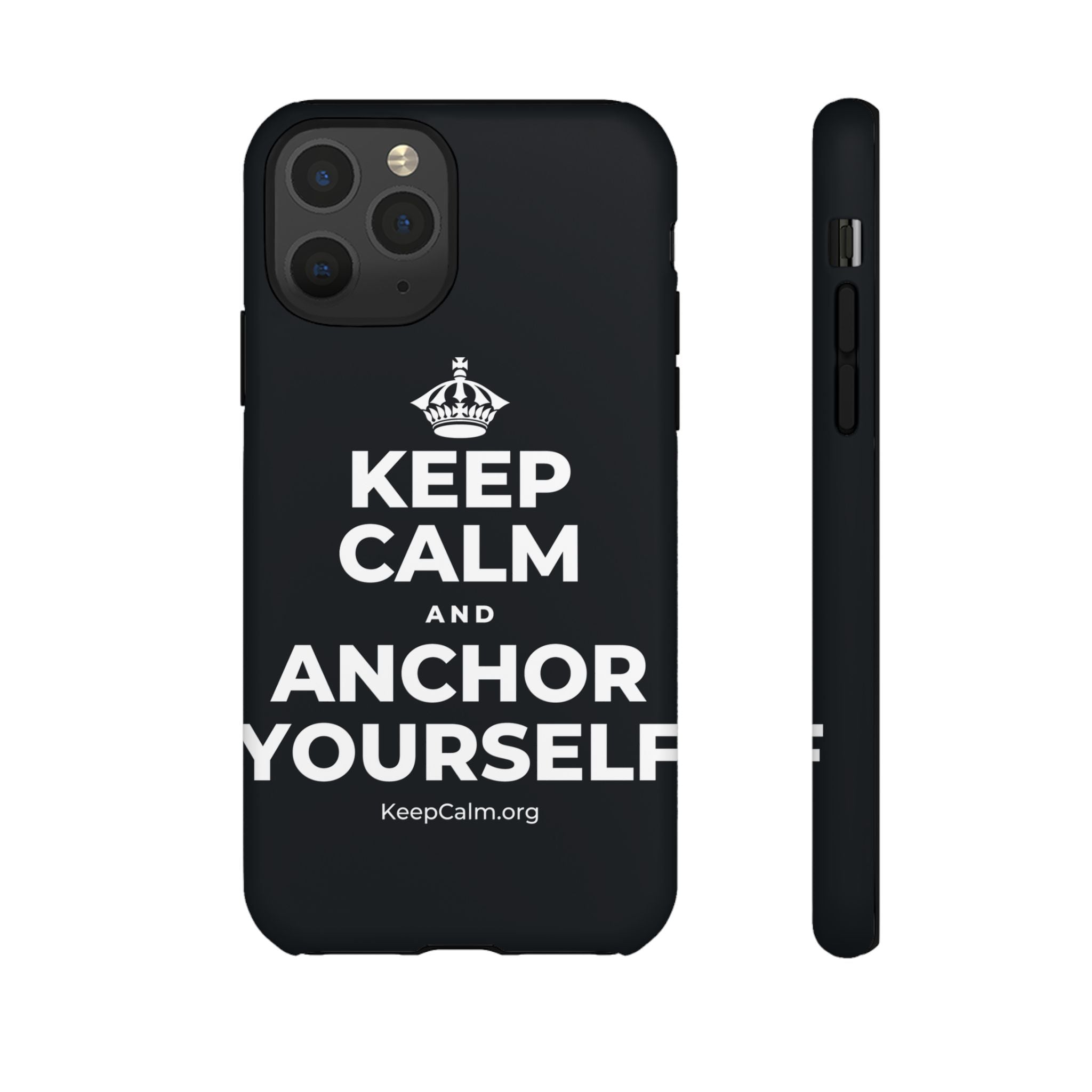 KEEP CALM AND ANCHOR YOURSELF Phone Case (Dark)