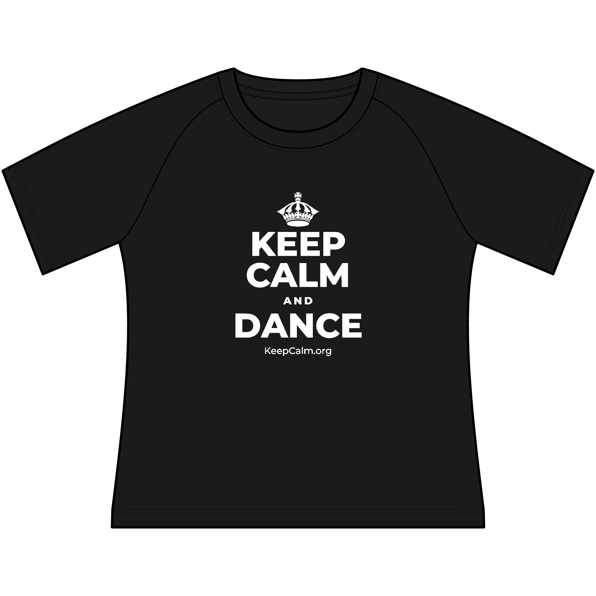 KEEP CALM AND DANCE Women's Raglan Tee