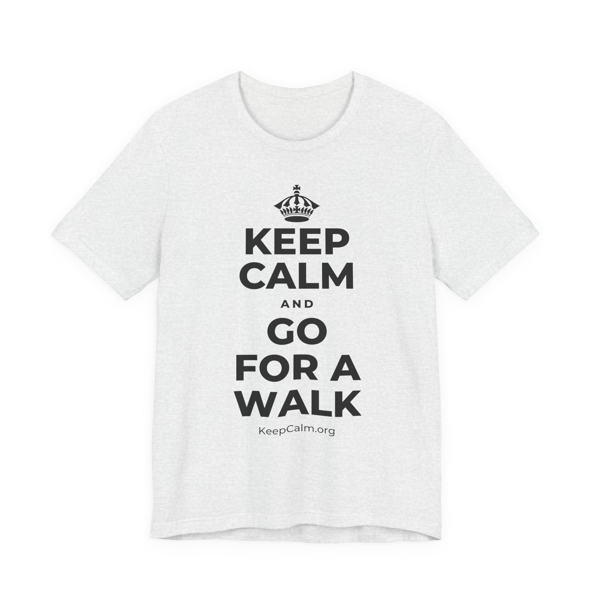 KEEP CALM AND GO FOR A WALK T-Shirt (Soft Cream–Heather Mauve)
