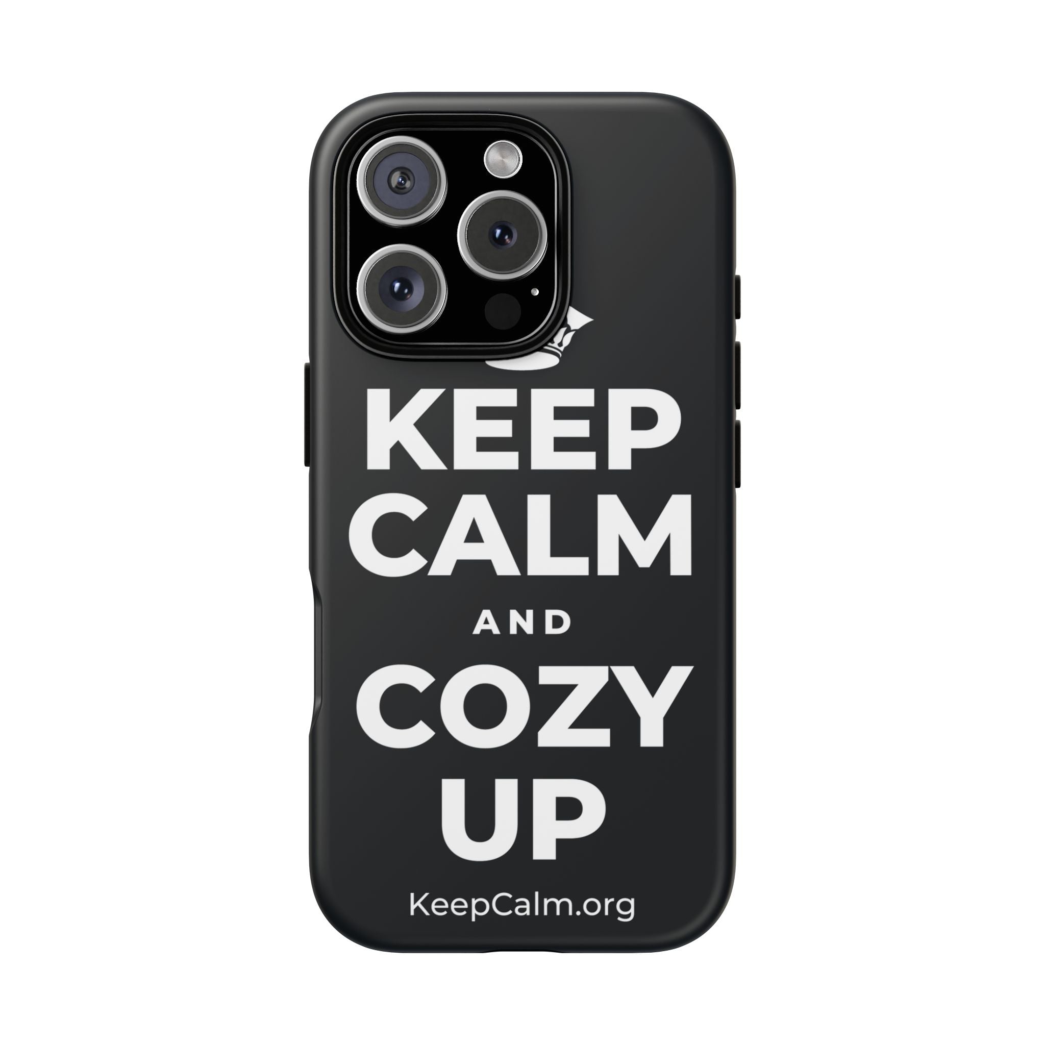 KEEP CALM AND COZY UP Phone Case (Dark)