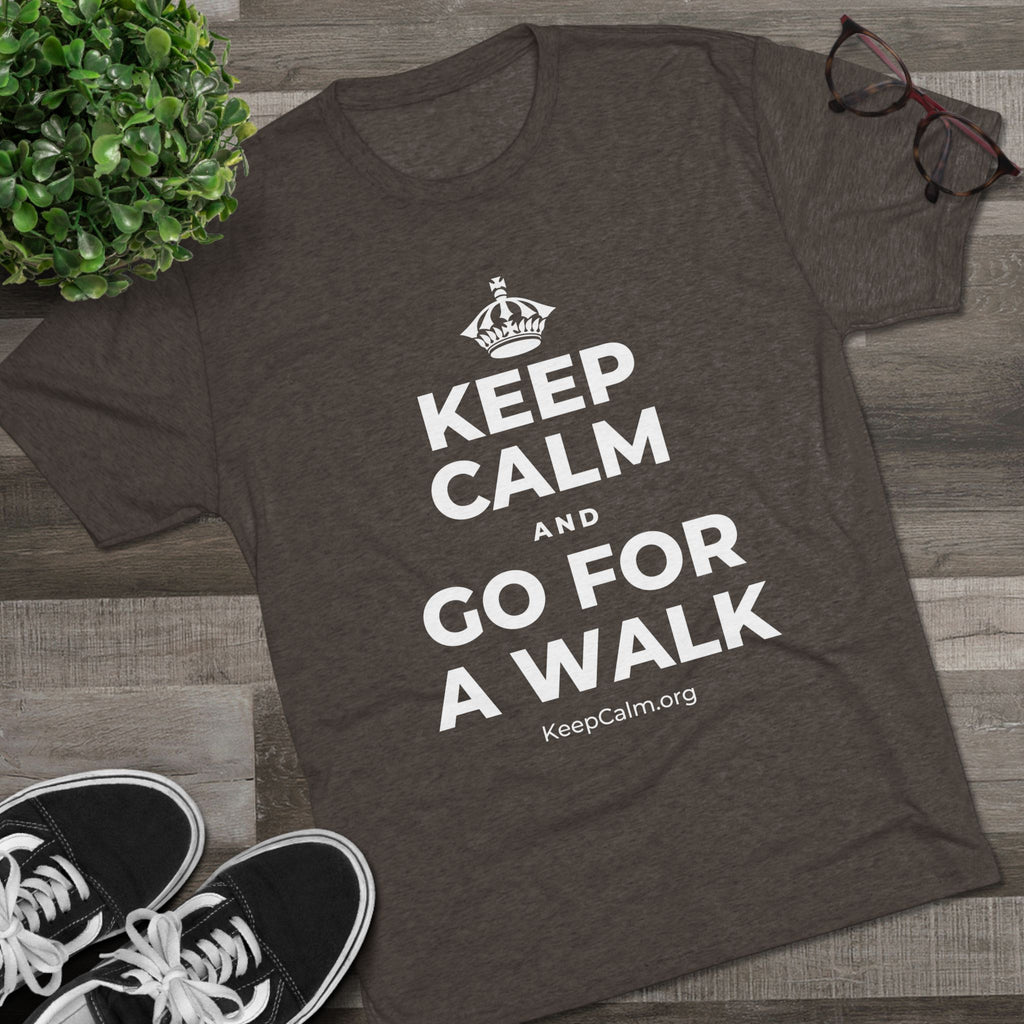 KEEP CALM AND GO FOR A WALK Tri-Blend Tee