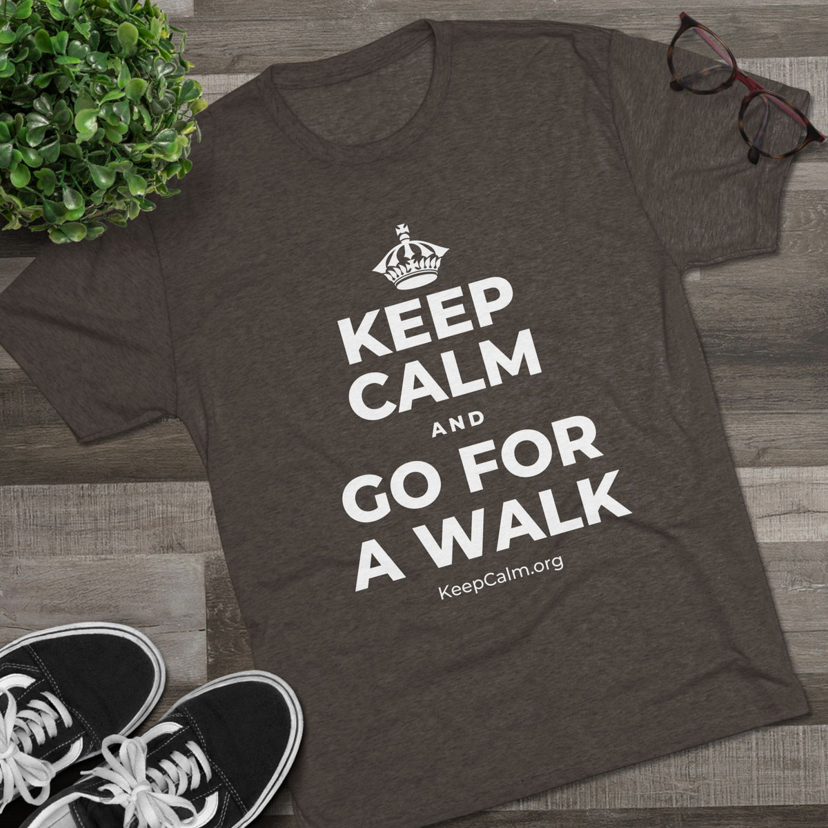 KEEP CALM AND GO FOR A WALK Tri-Blend Tee