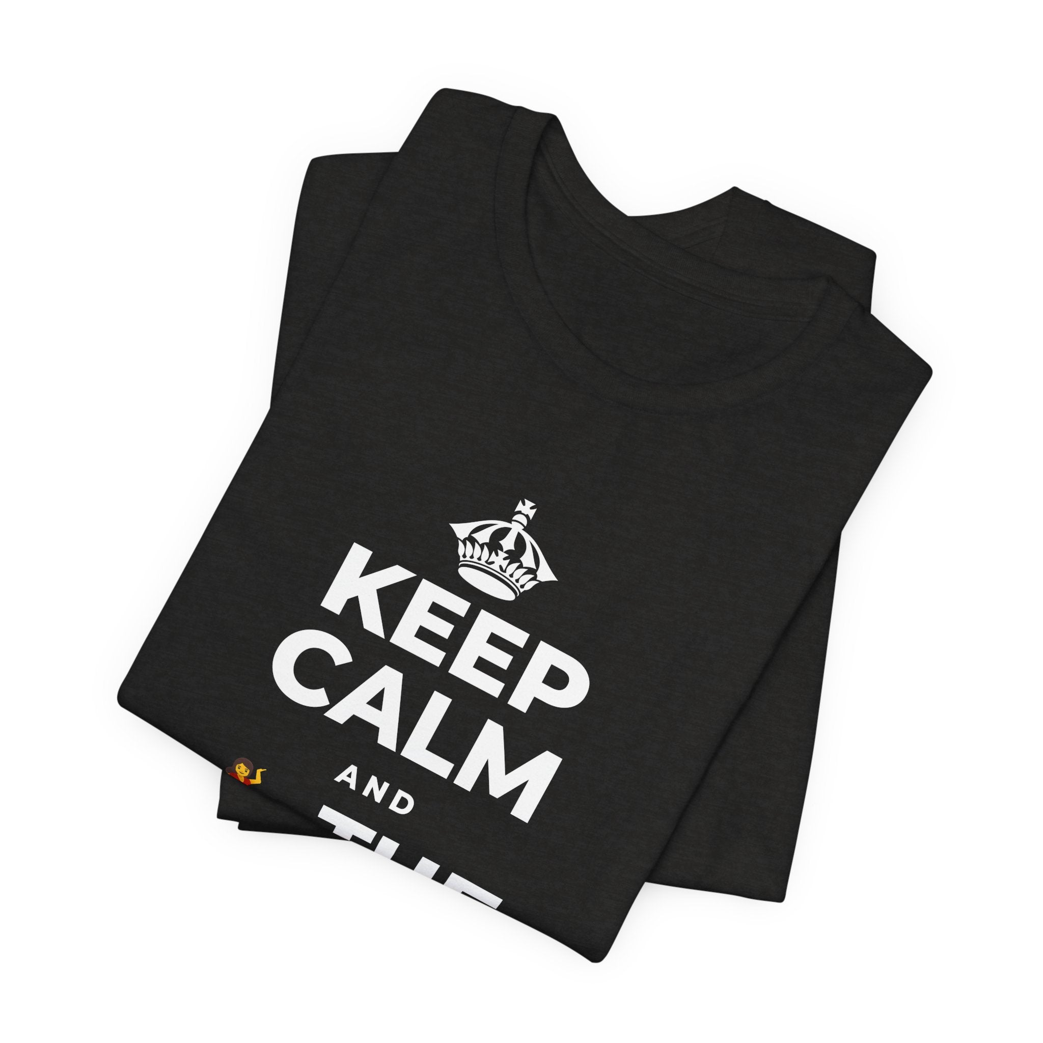 KEEP CALM AND 💃 THE NIGHT AWAY T-Shirt (Soft Cream–Heather Mauve)