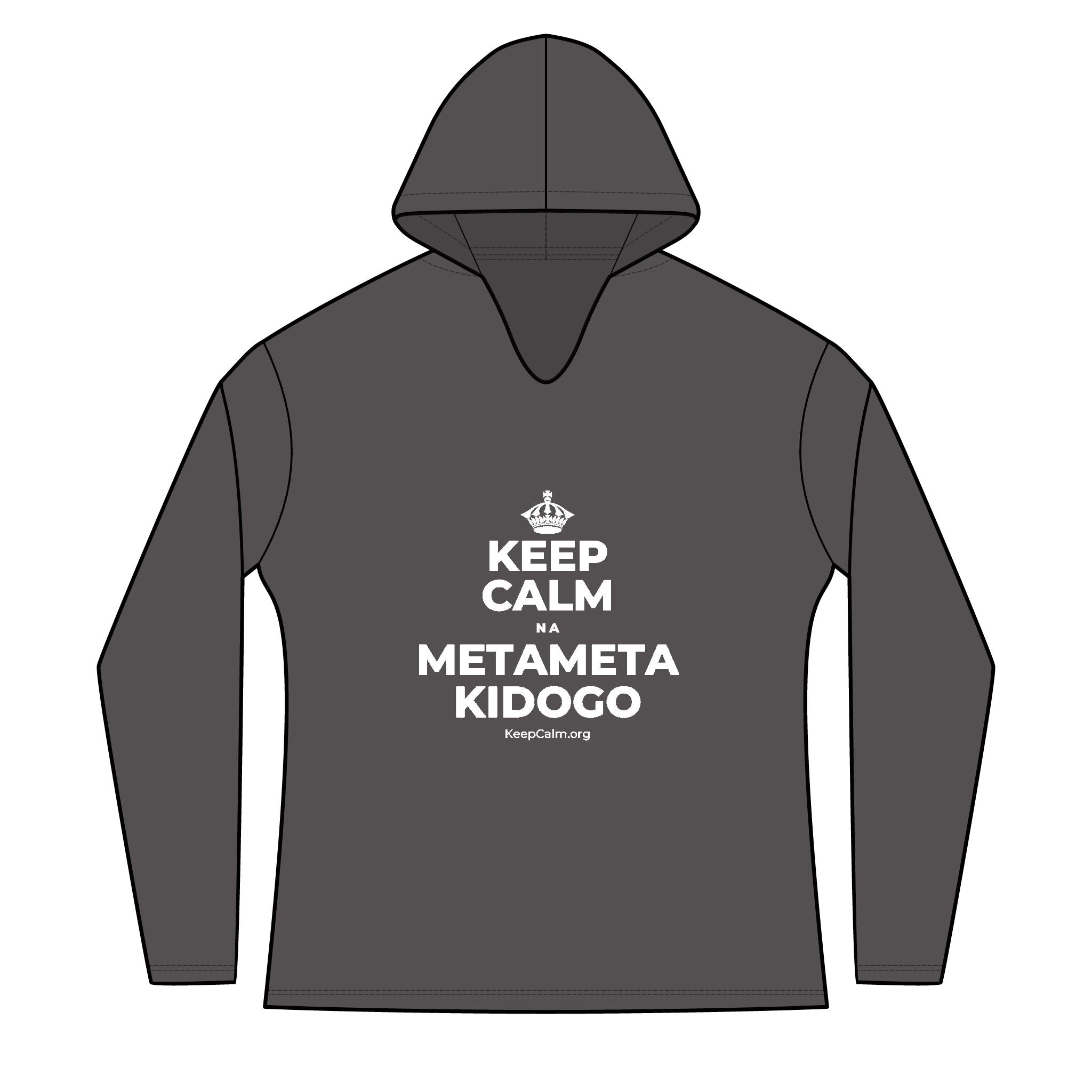 KEEP CALM NA METAMETA KIDOGO Women's Long Sleeve Hoodie
